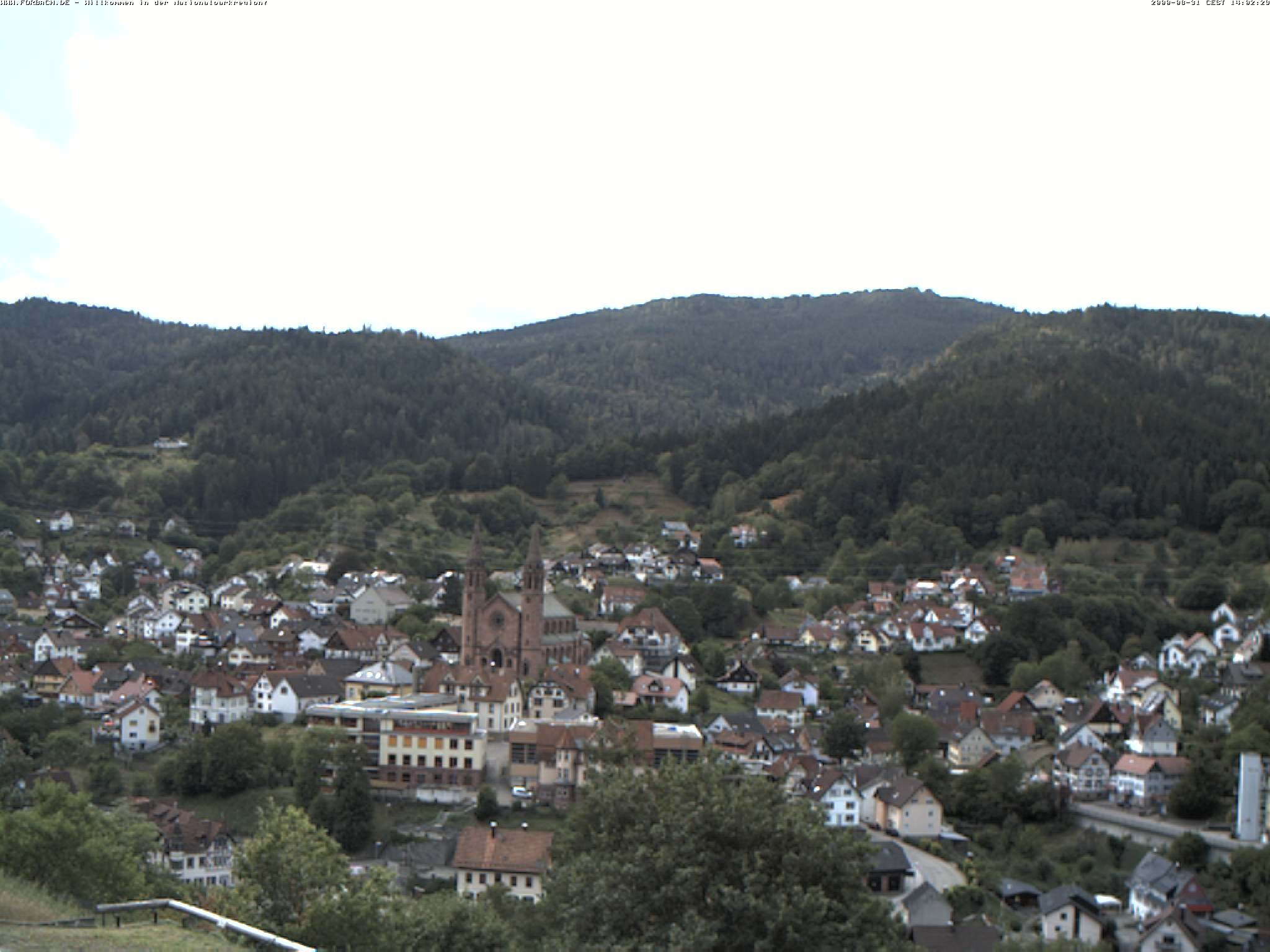 Archiv Foto Webcam Blick auf Forbach im Nordschwarzwald