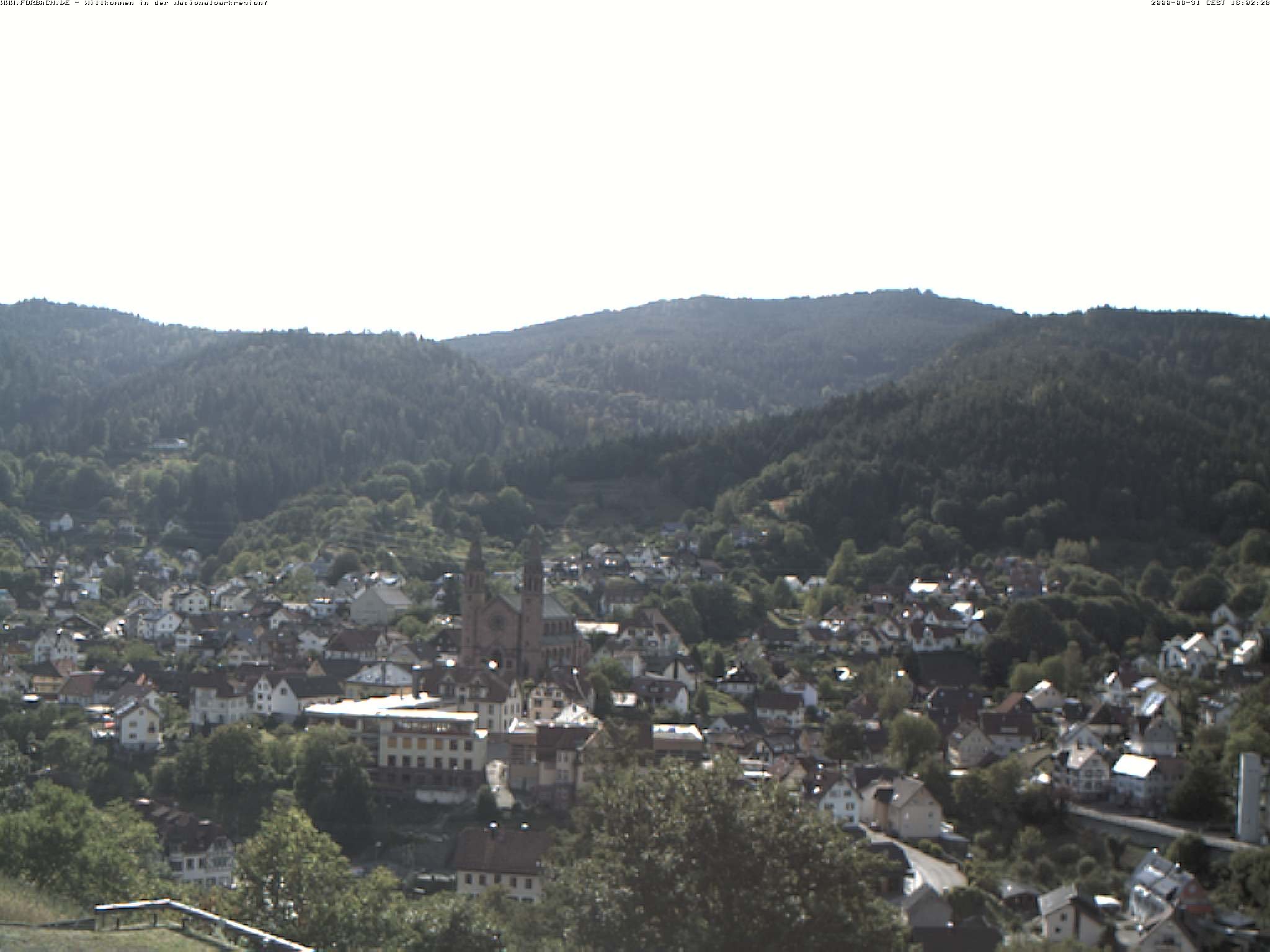 Archiv Foto Webcam Blick auf Forbach im Nordschwarzwald