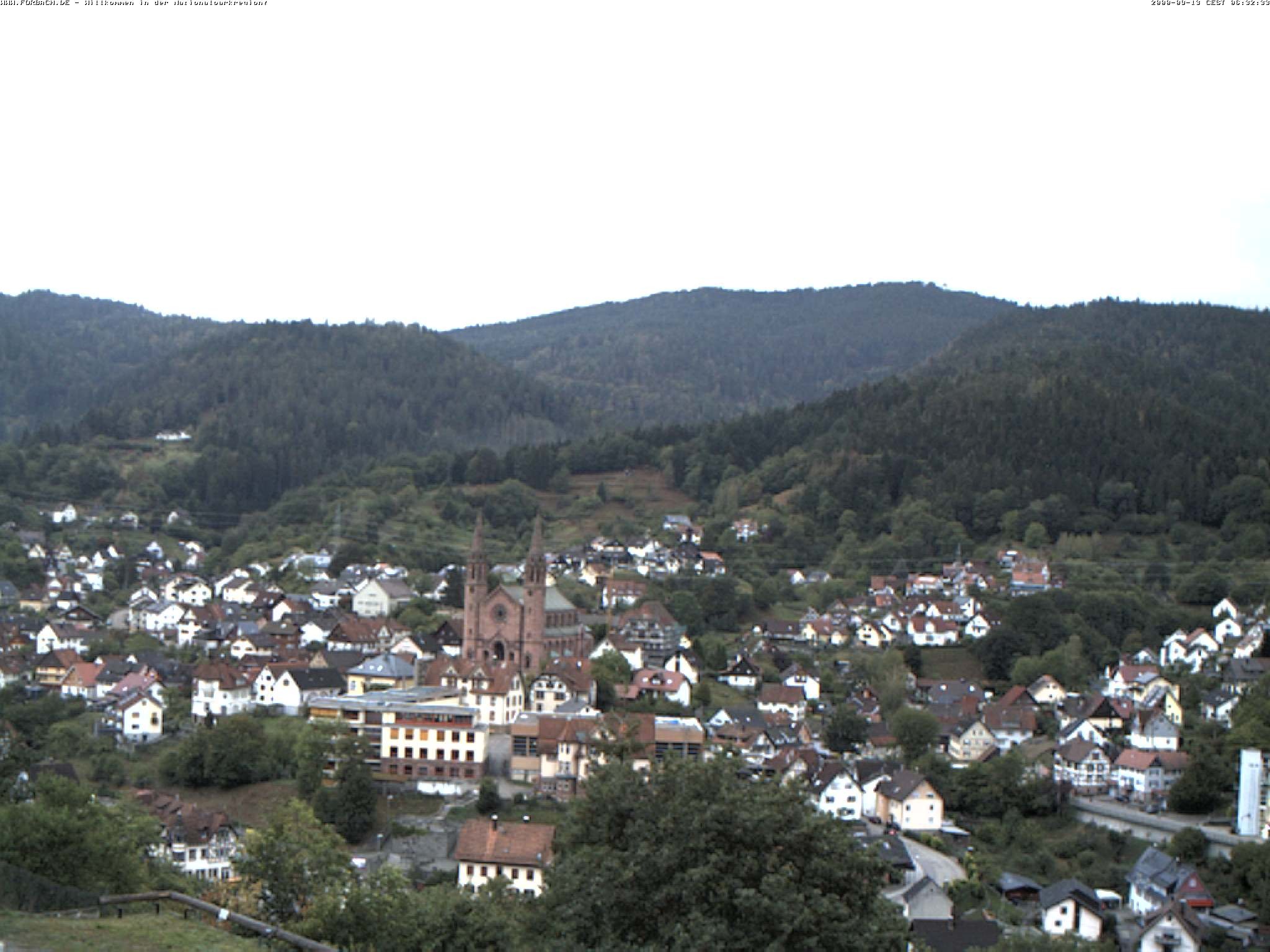 Archiv Foto Webcam Blick auf Forbach im Nordschwarzwald