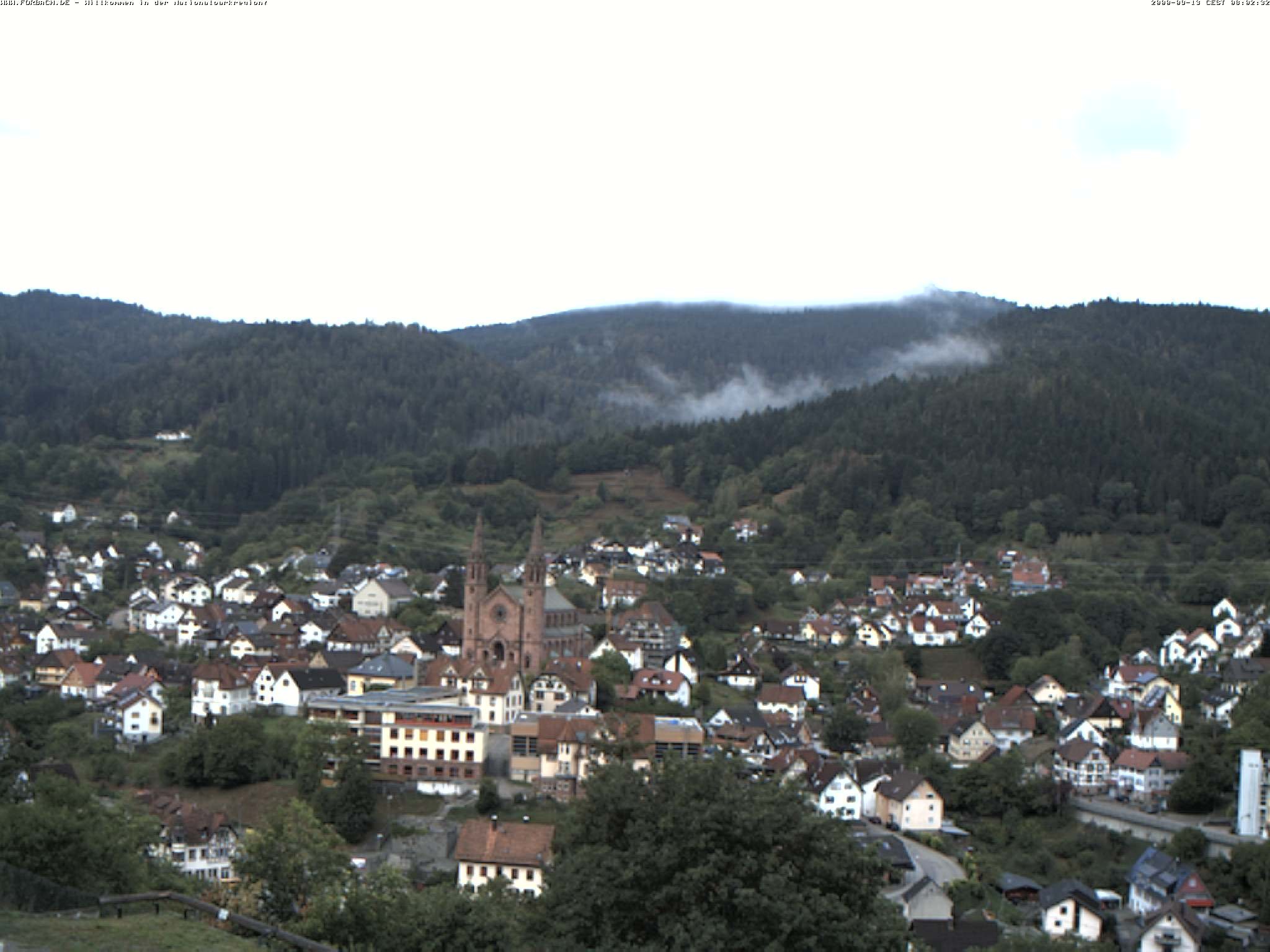 Archiv Foto Webcam Blick auf Forbach im Nordschwarzwald