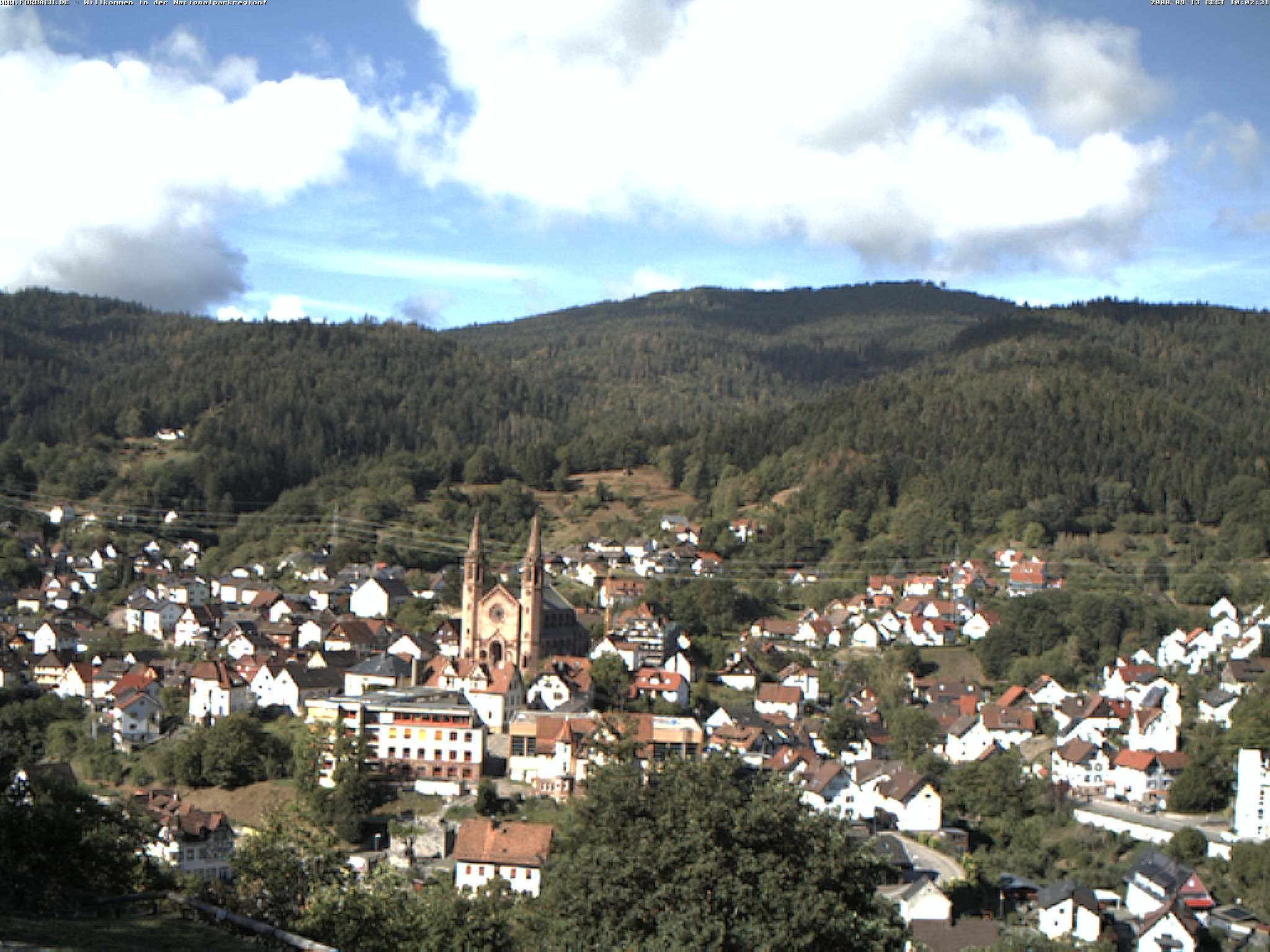 Archiv Foto Webcam Blick auf Forbach im Nordschwarzwald