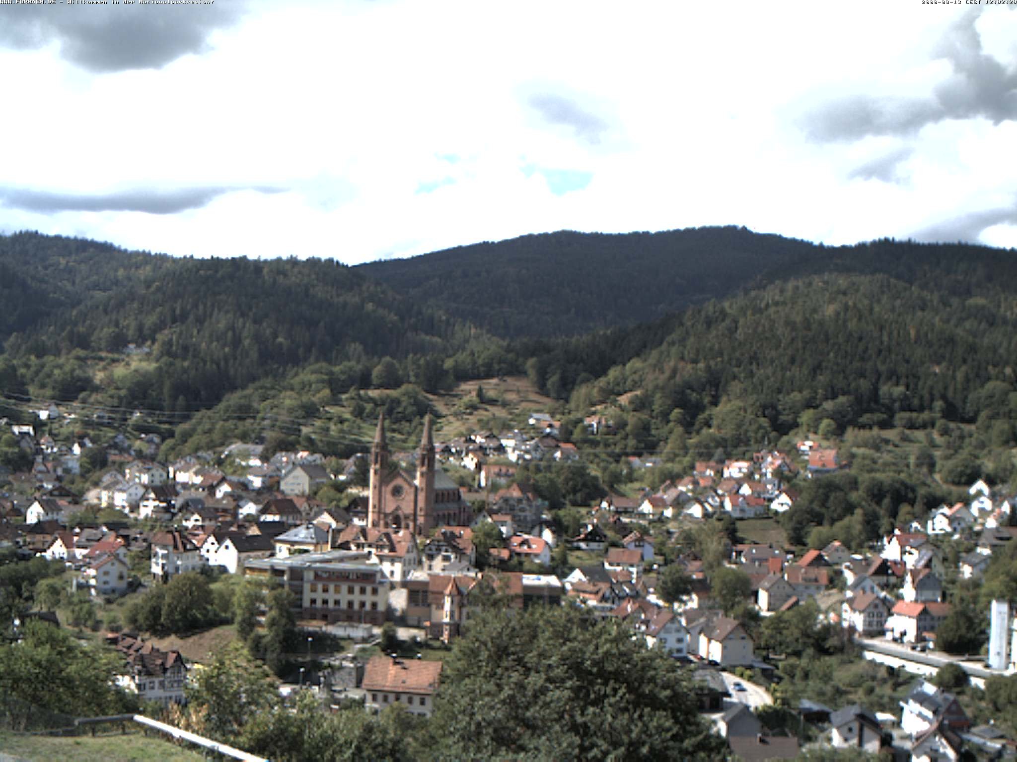 Archiv Foto Webcam Blick auf Forbach im Nordschwarzwald
