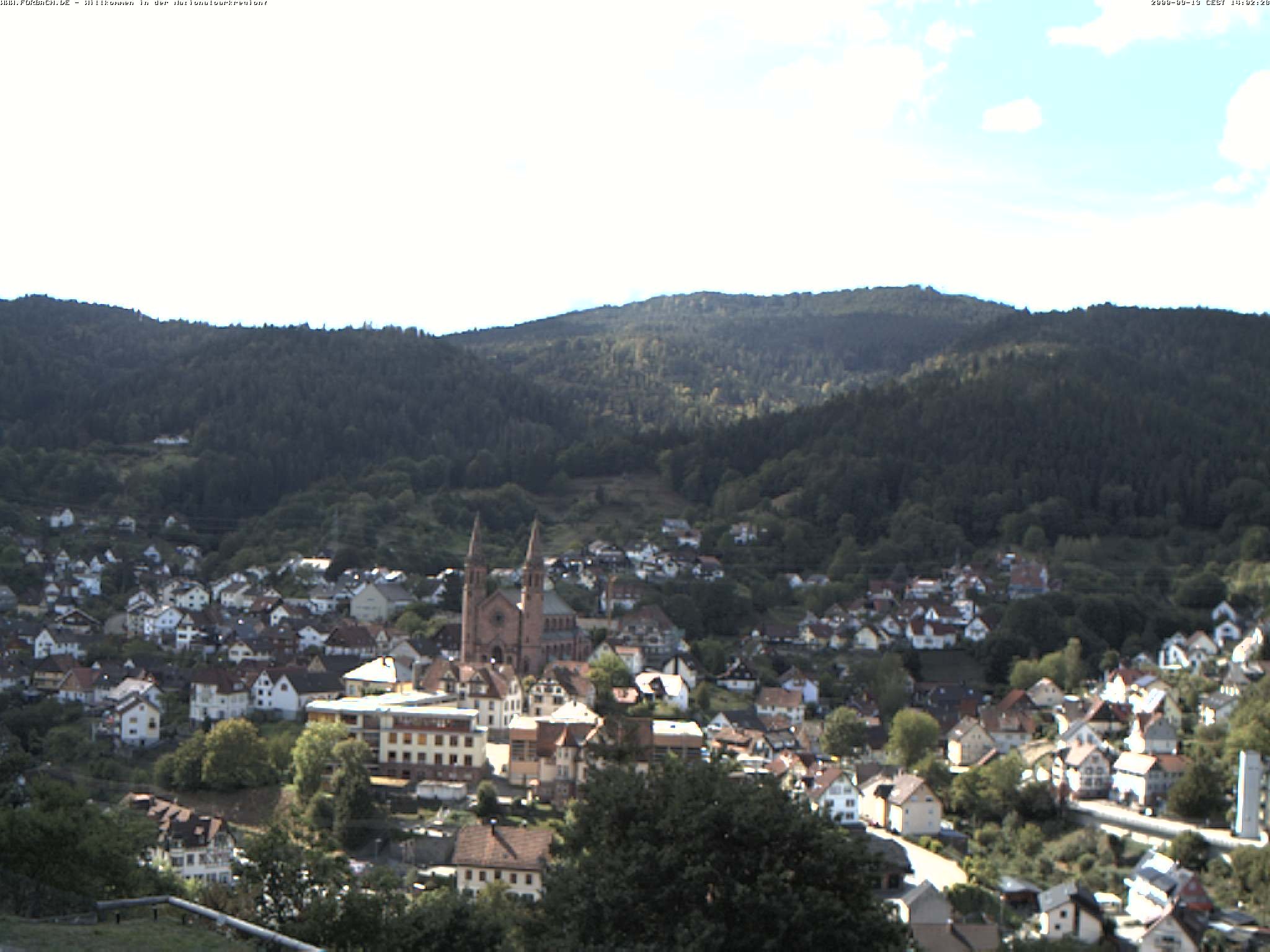 Archiv Foto Webcam Blick auf Forbach im Nordschwarzwald