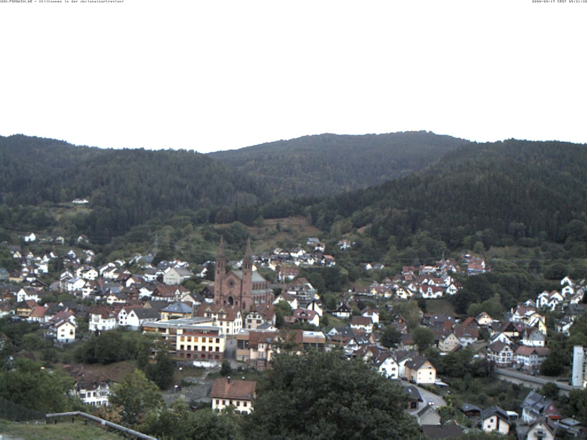 Archiv Foto Webcam Blick auf Forbach im Nordschwarzwald