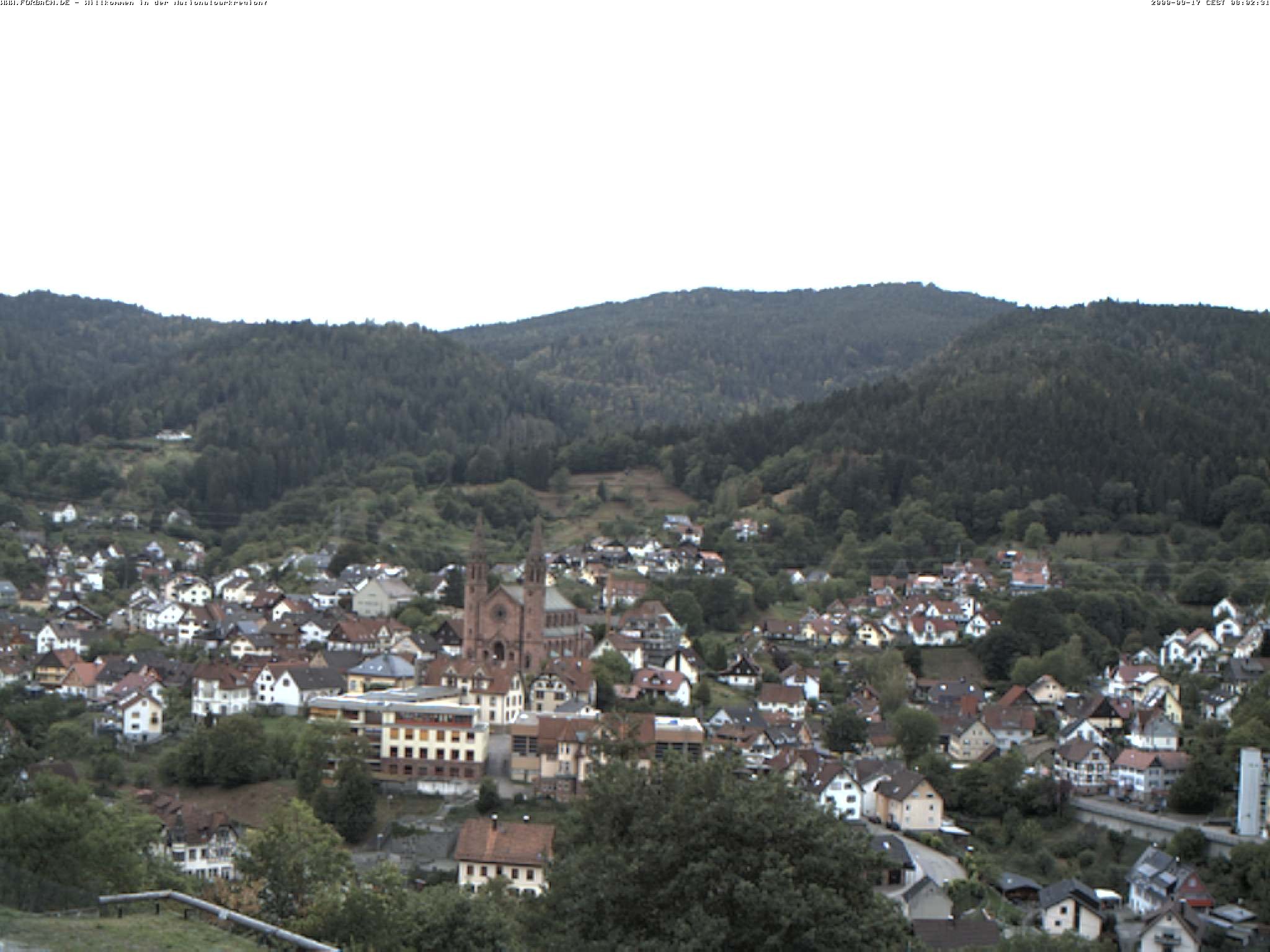 Archiv Foto Webcam Blick auf Forbach im Nordschwarzwald