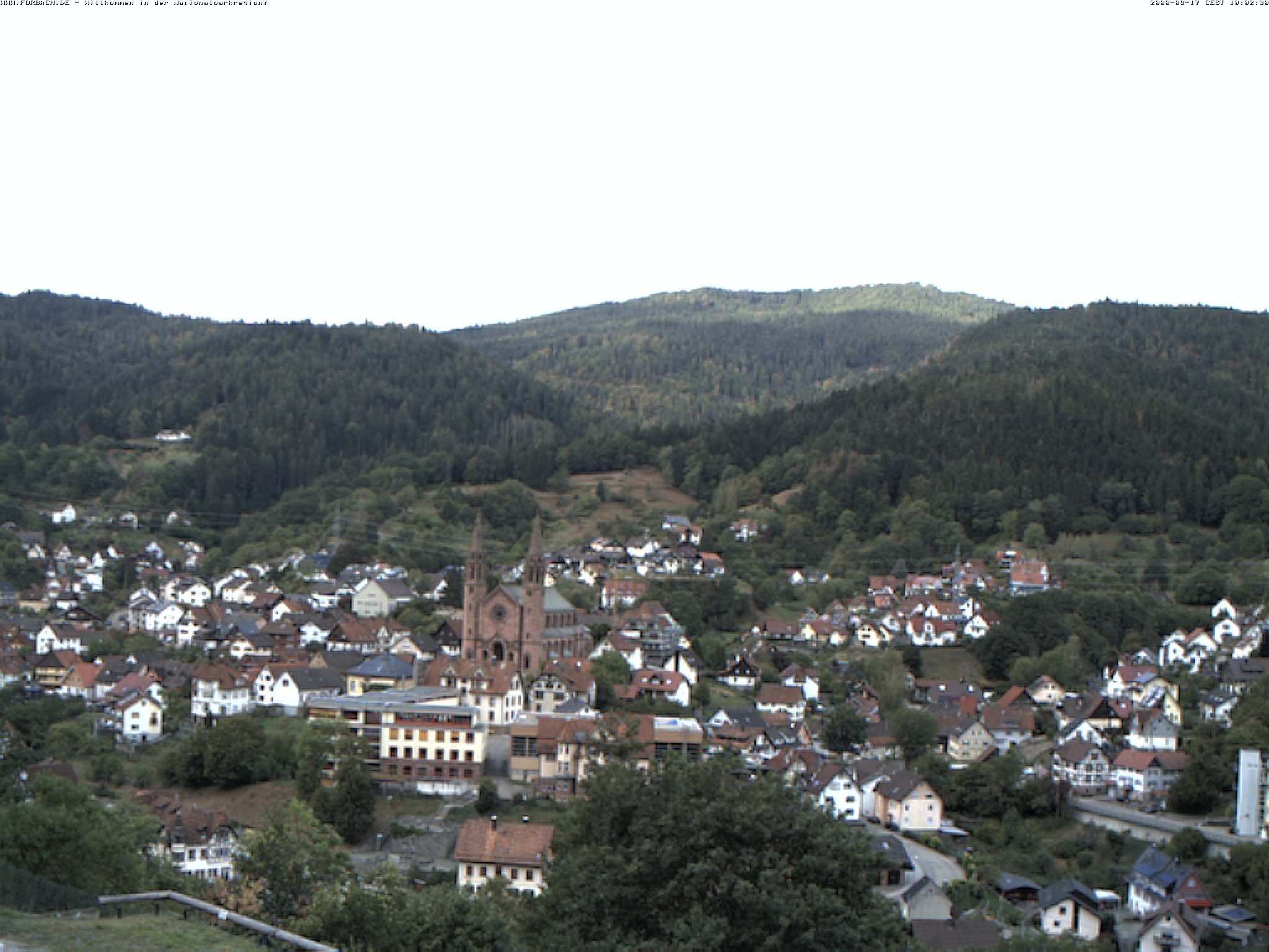 Archiv Foto Webcam Blick auf Forbach im Nordschwarzwald