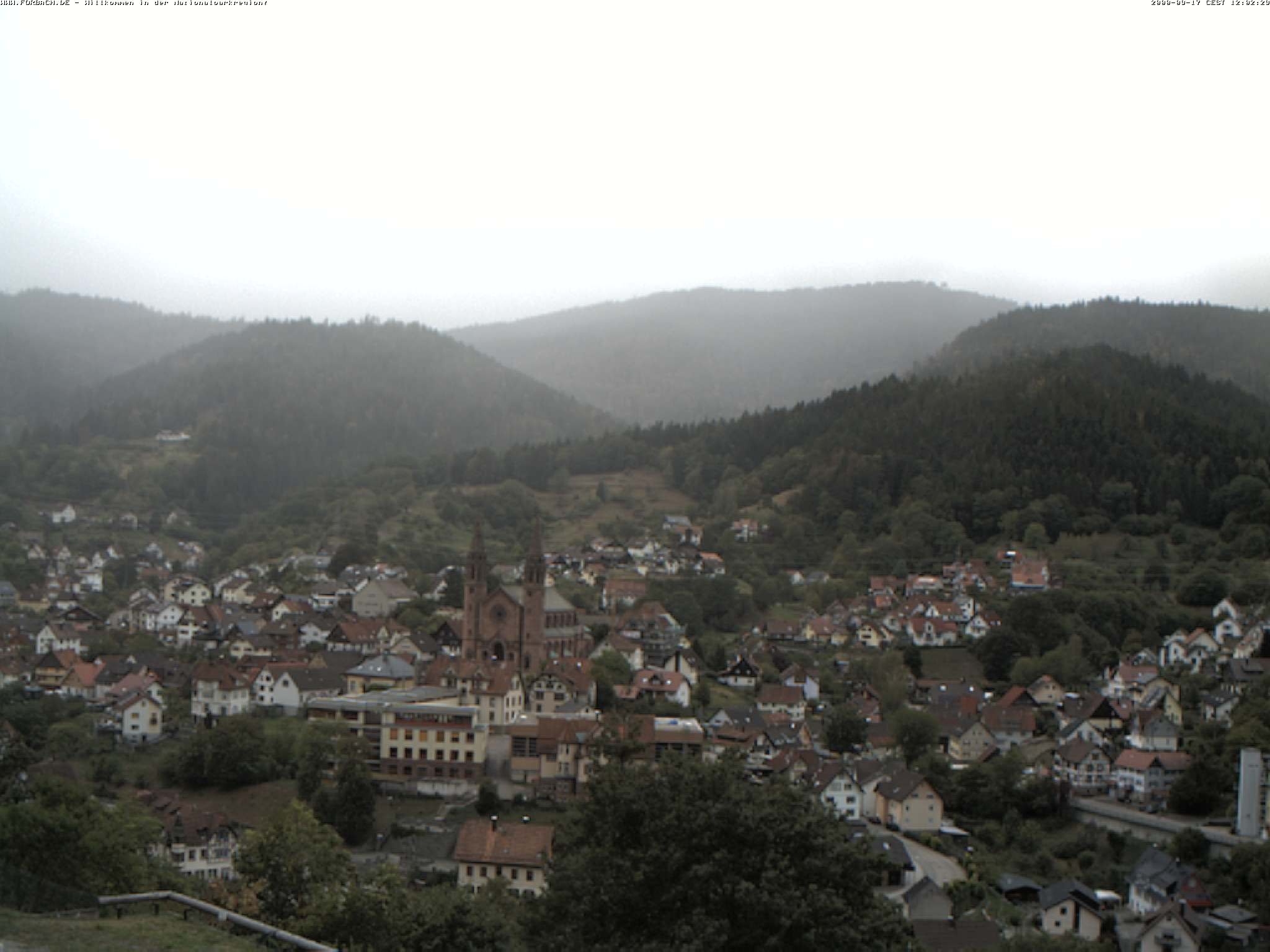 Archiv Foto Webcam Blick auf Forbach im Nordschwarzwald