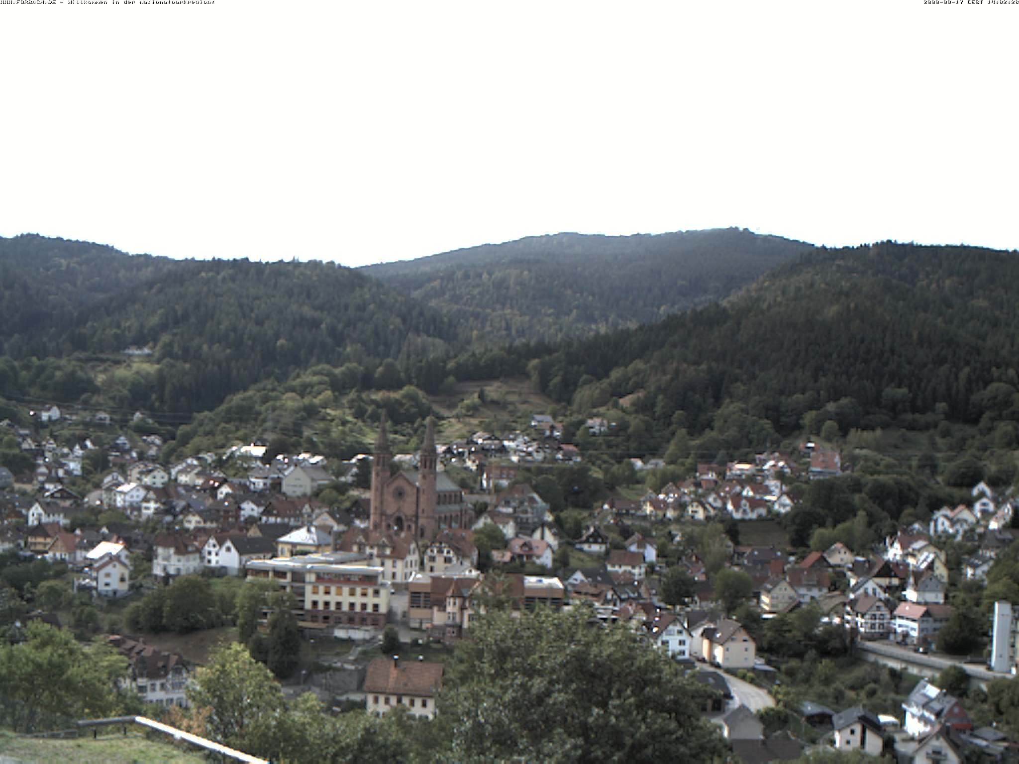 Archiv Foto Webcam Blick auf Forbach im Nordschwarzwald