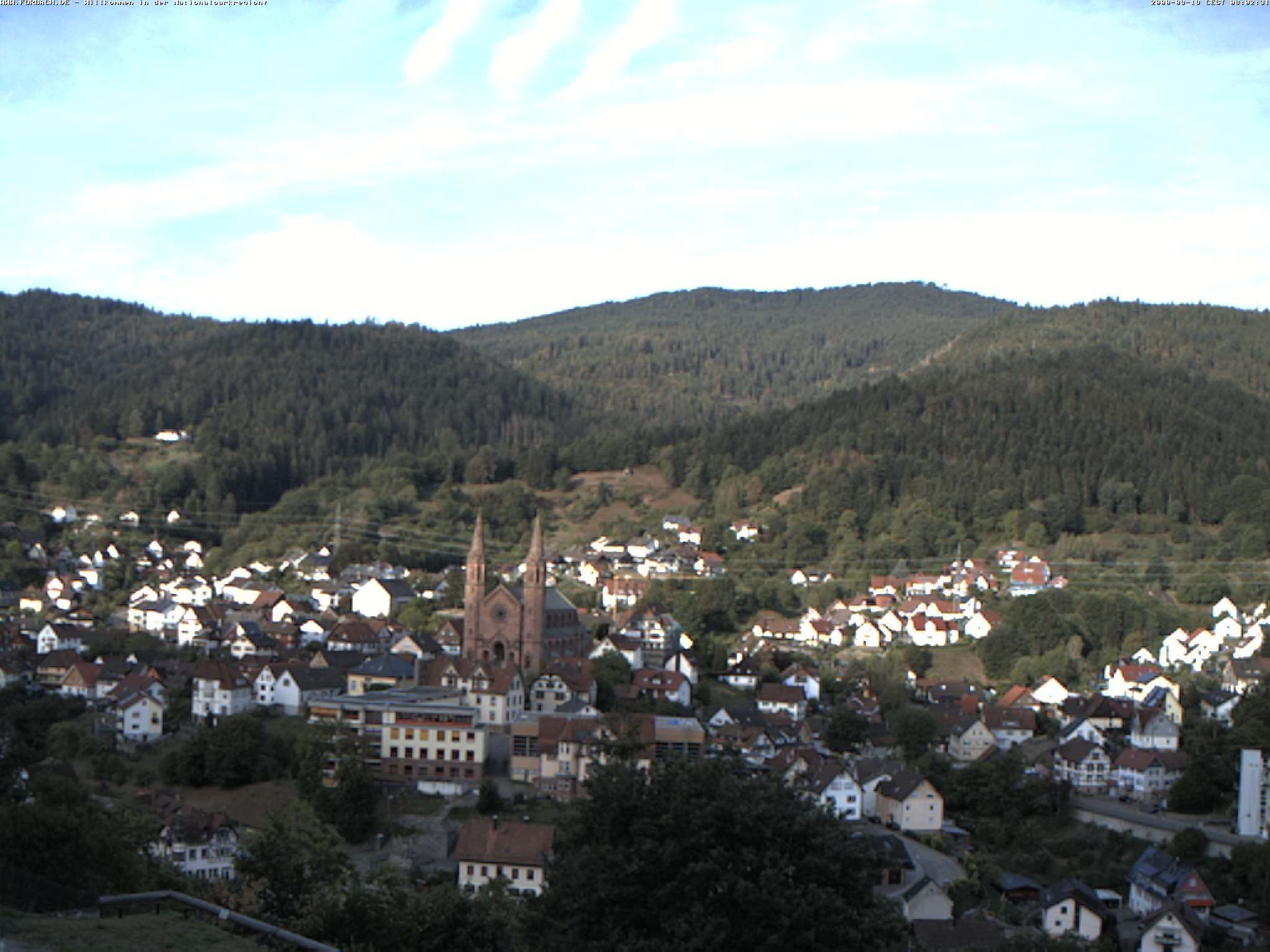 Archiv Foto Webcam Blick auf Forbach im Nordschwarzwald