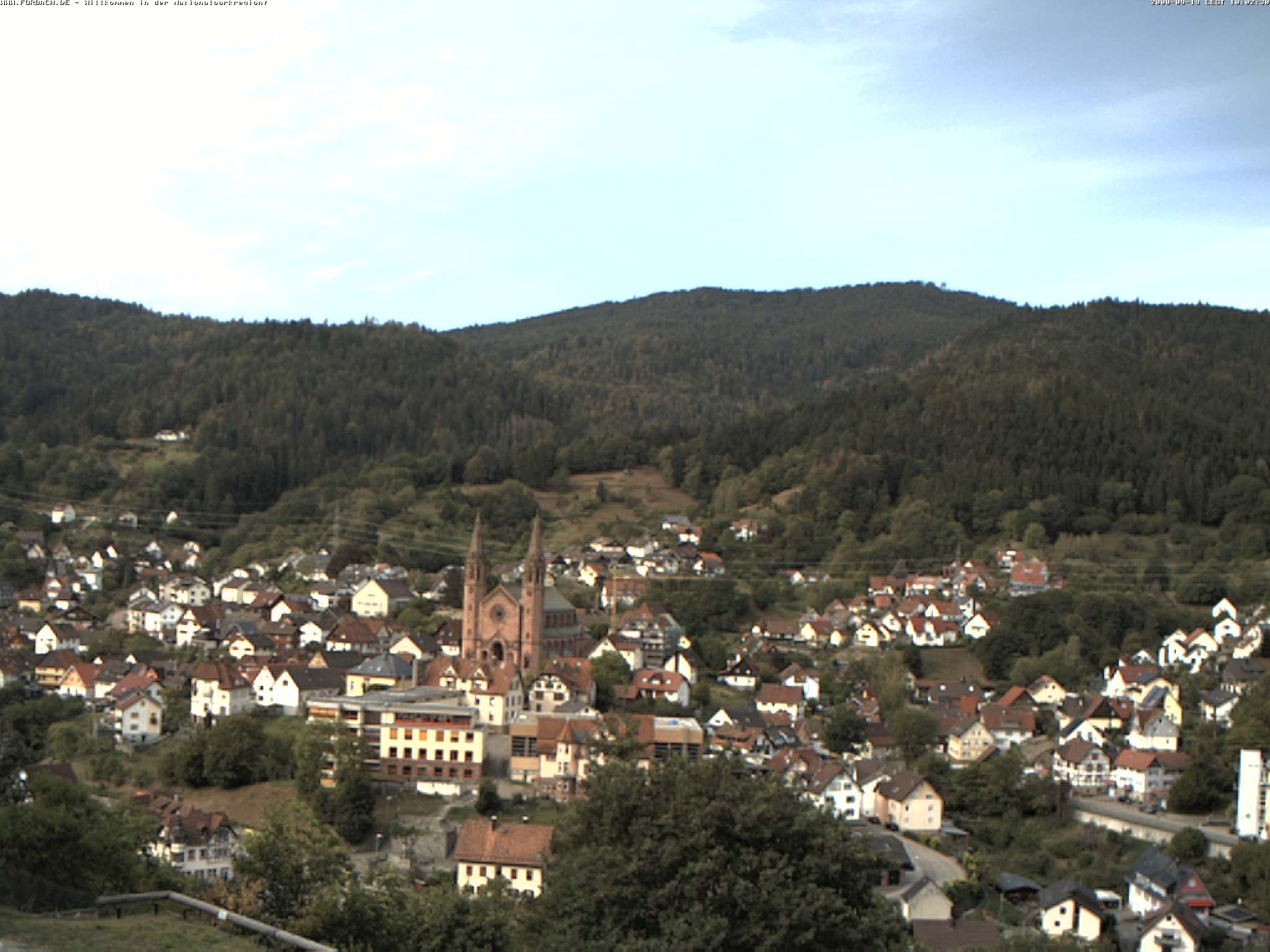 Archiv Foto Webcam Blick auf Forbach im Nordschwarzwald