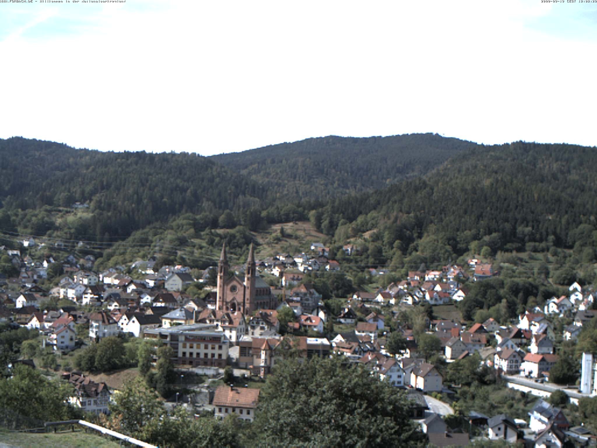 Archiv Foto Webcam Blick auf Forbach im Nordschwarzwald