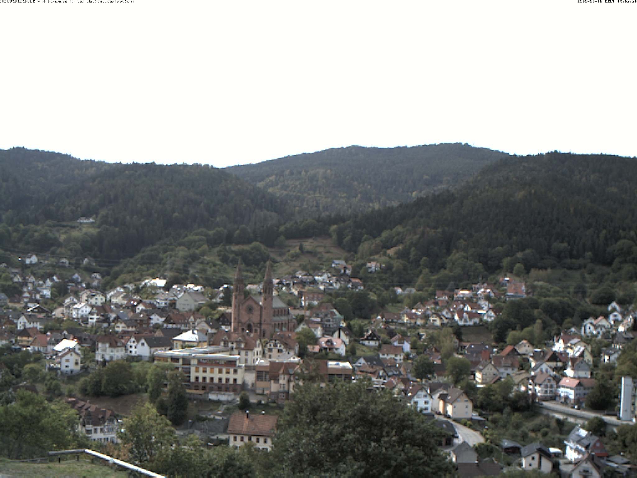 Archiv Foto Webcam Blick auf Forbach im Nordschwarzwald