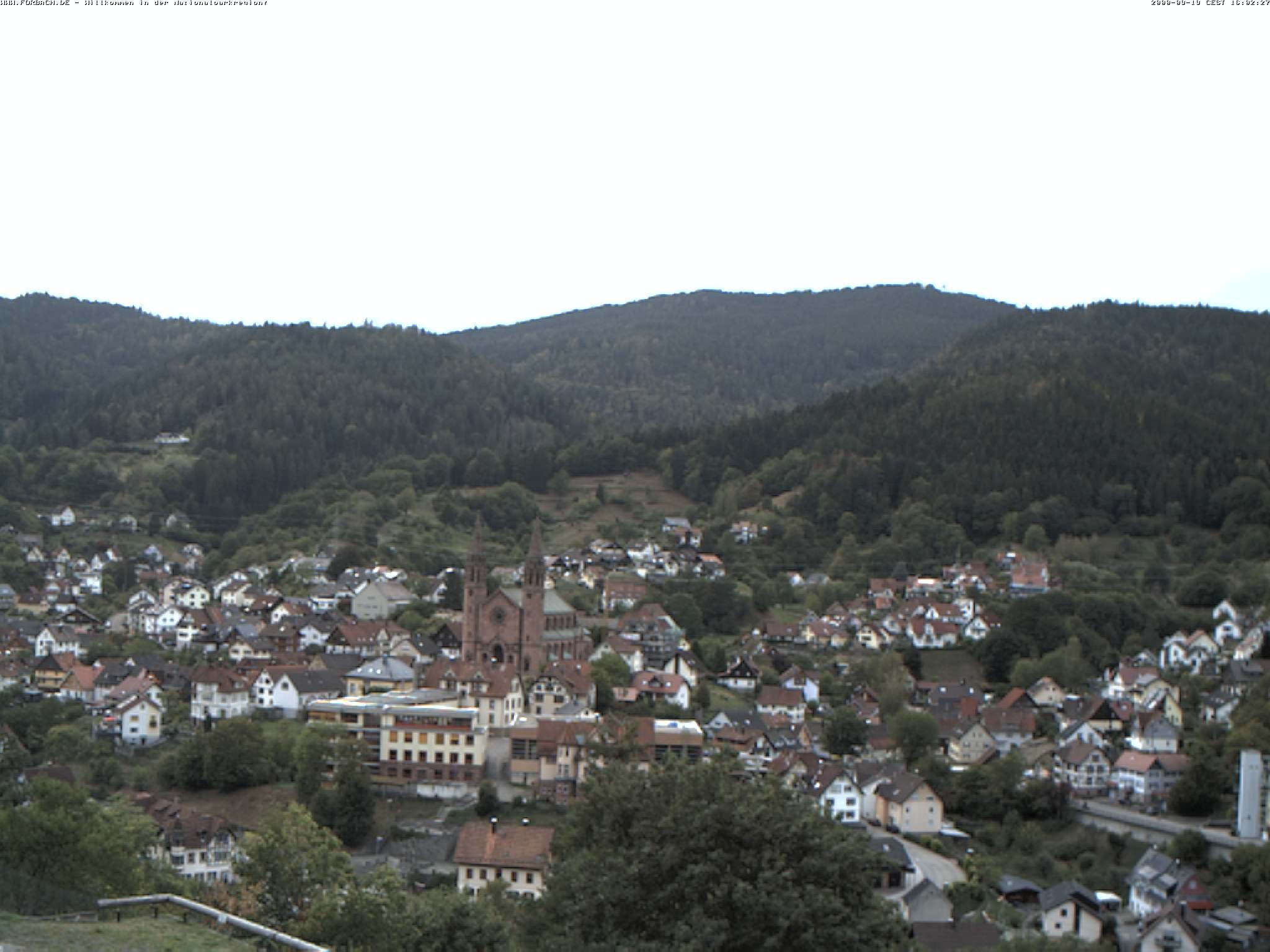 Archiv Foto Webcam Blick auf Forbach im Nordschwarzwald