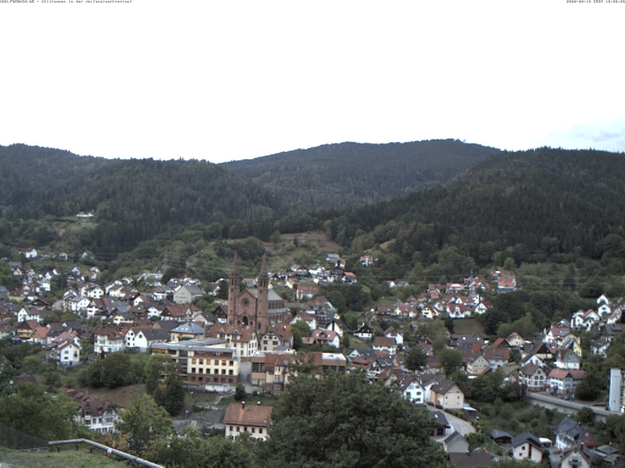 Archiv Foto Webcam Blick auf Forbach im Nordschwarzwald