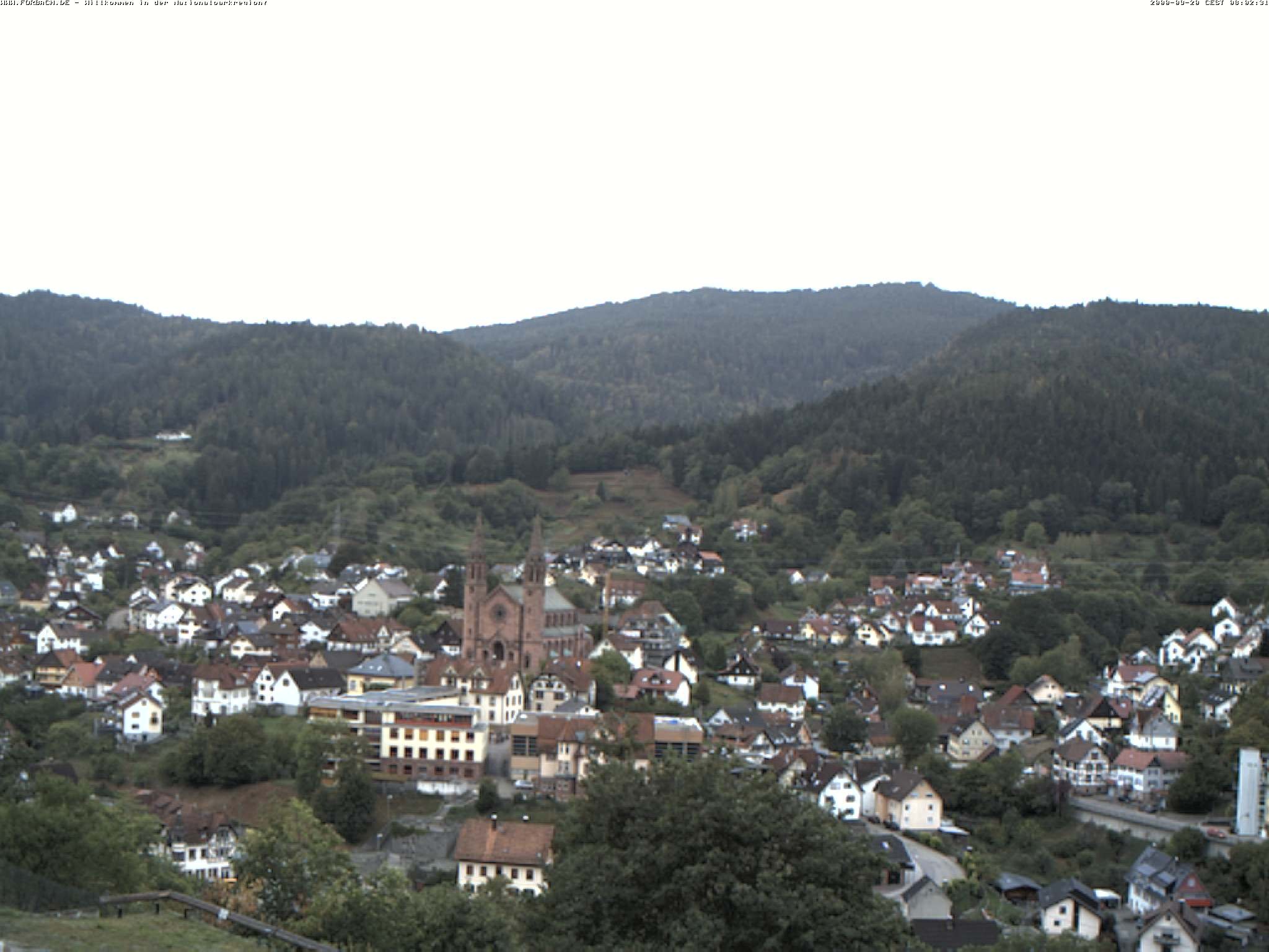 Archiv Foto Webcam Blick auf Forbach im Nordschwarzwald