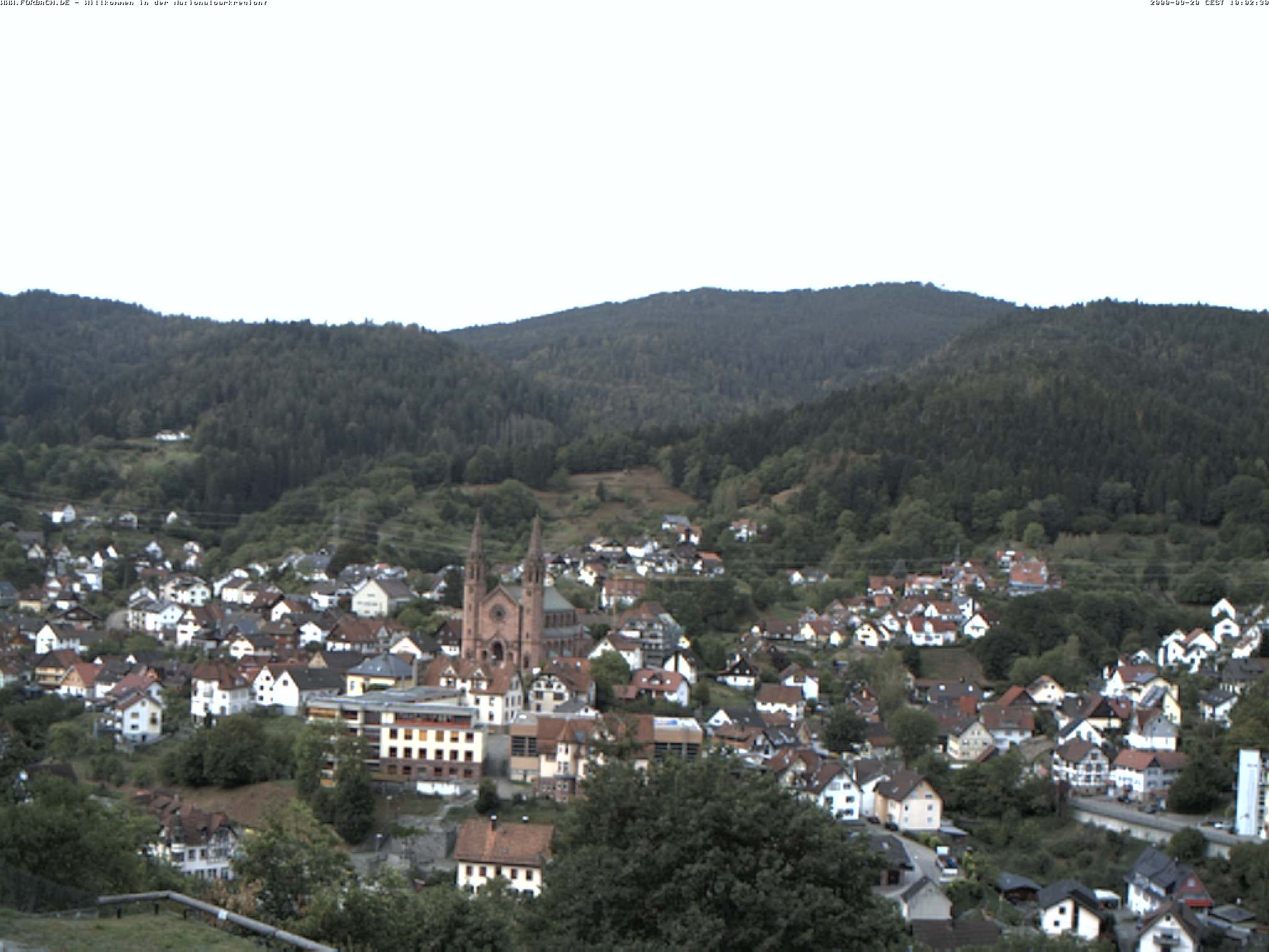 Archiv Foto Webcam Blick auf Forbach im Nordschwarzwald