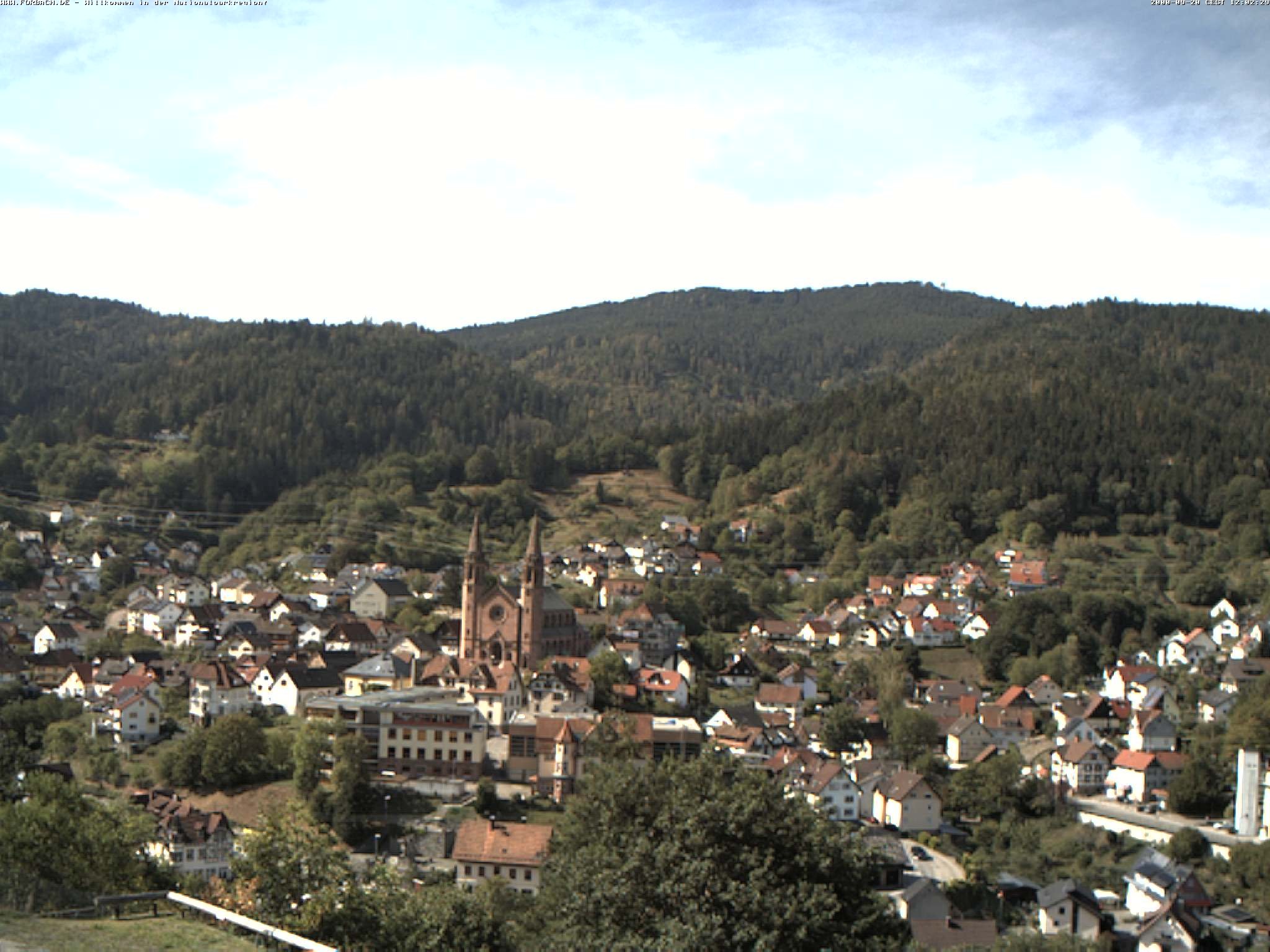 Archiv Foto Webcam Blick auf Forbach im Nordschwarzwald