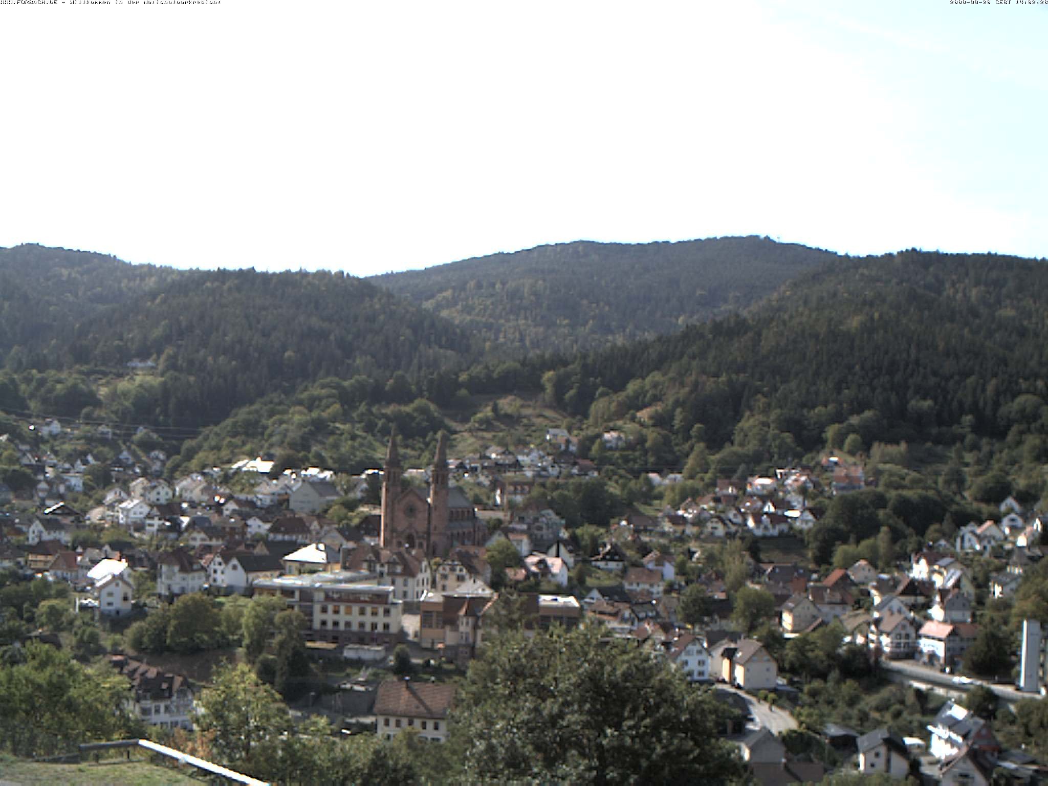 Archiv Foto Webcam Blick auf Forbach im Nordschwarzwald