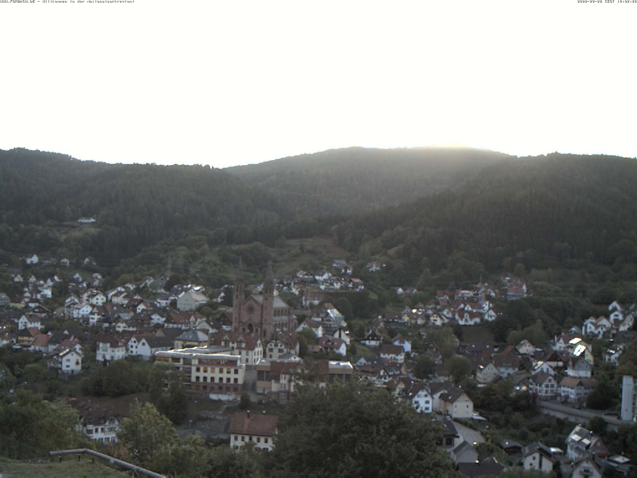 Archiv Foto Webcam Blick auf Forbach im Nordschwarzwald