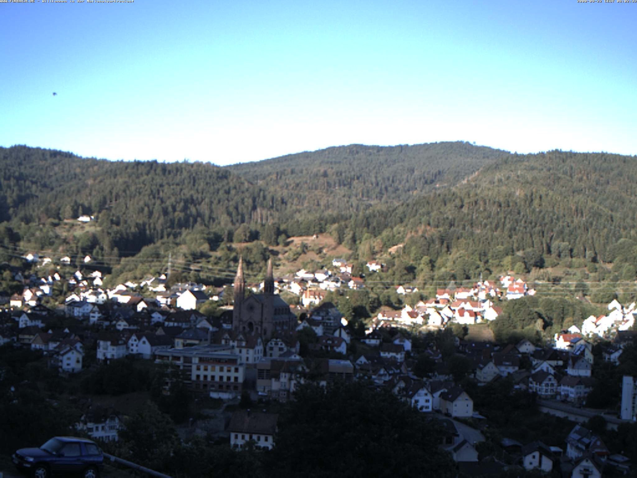 Archiv Foto Webcam Blick auf Forbach im Nordschwarzwald