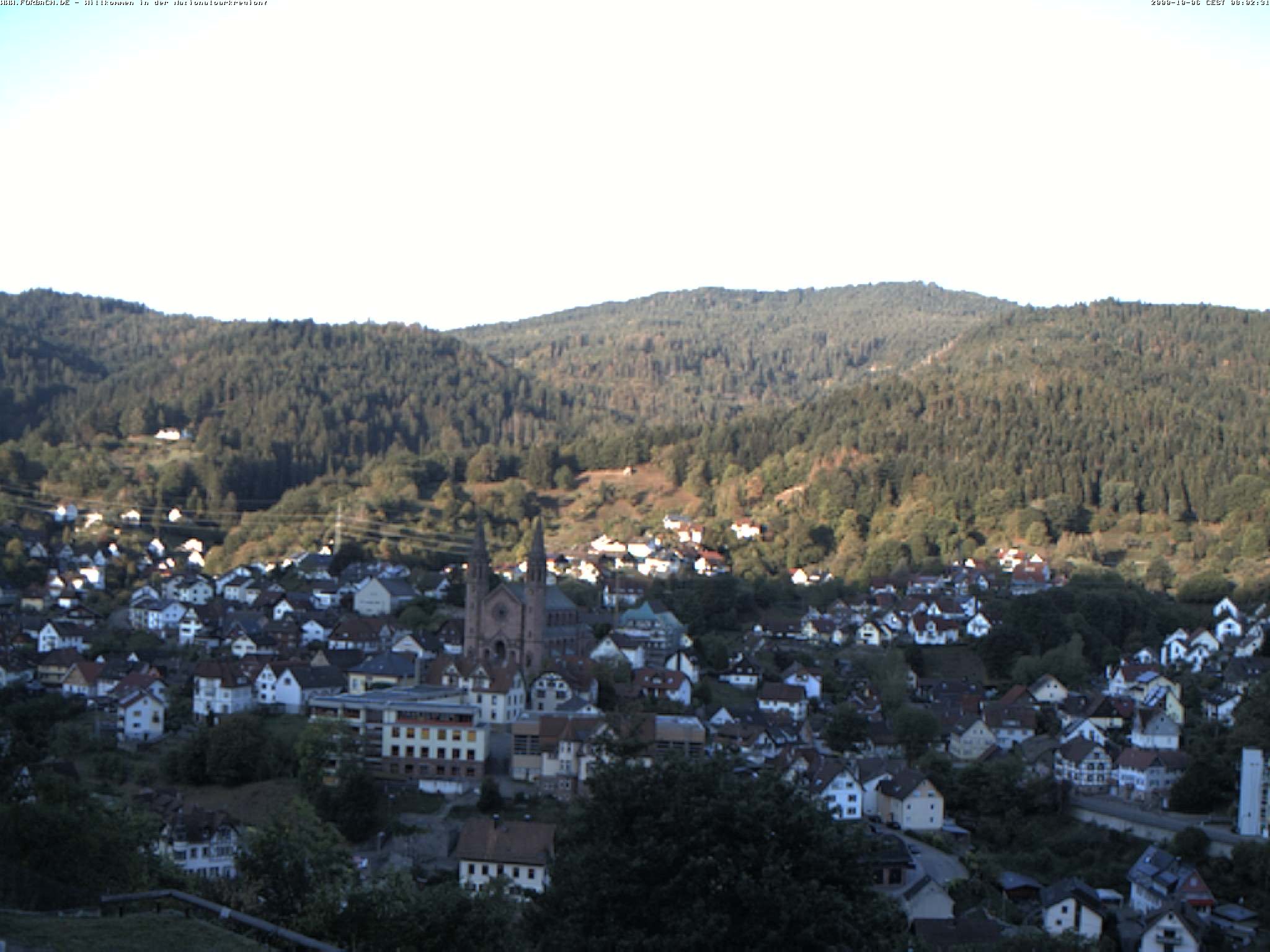 Archiv Foto Webcam Blick auf Forbach im Nordschwarzwald