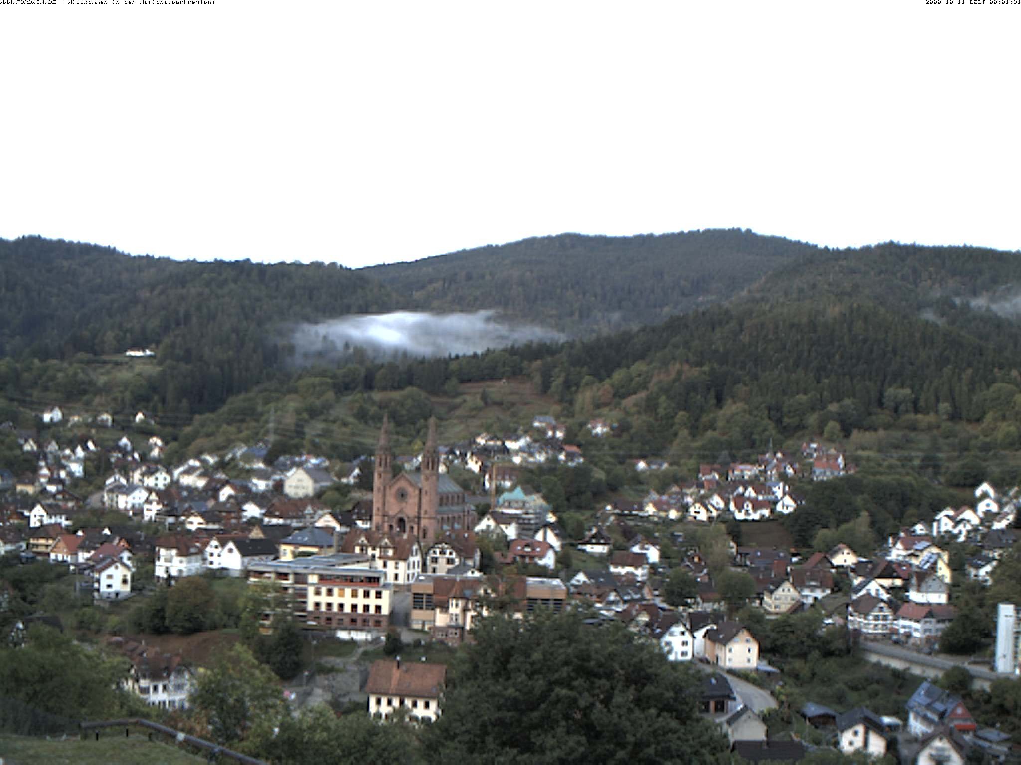 Archiv Foto Webcam Blick auf Forbach im Nordschwarzwald