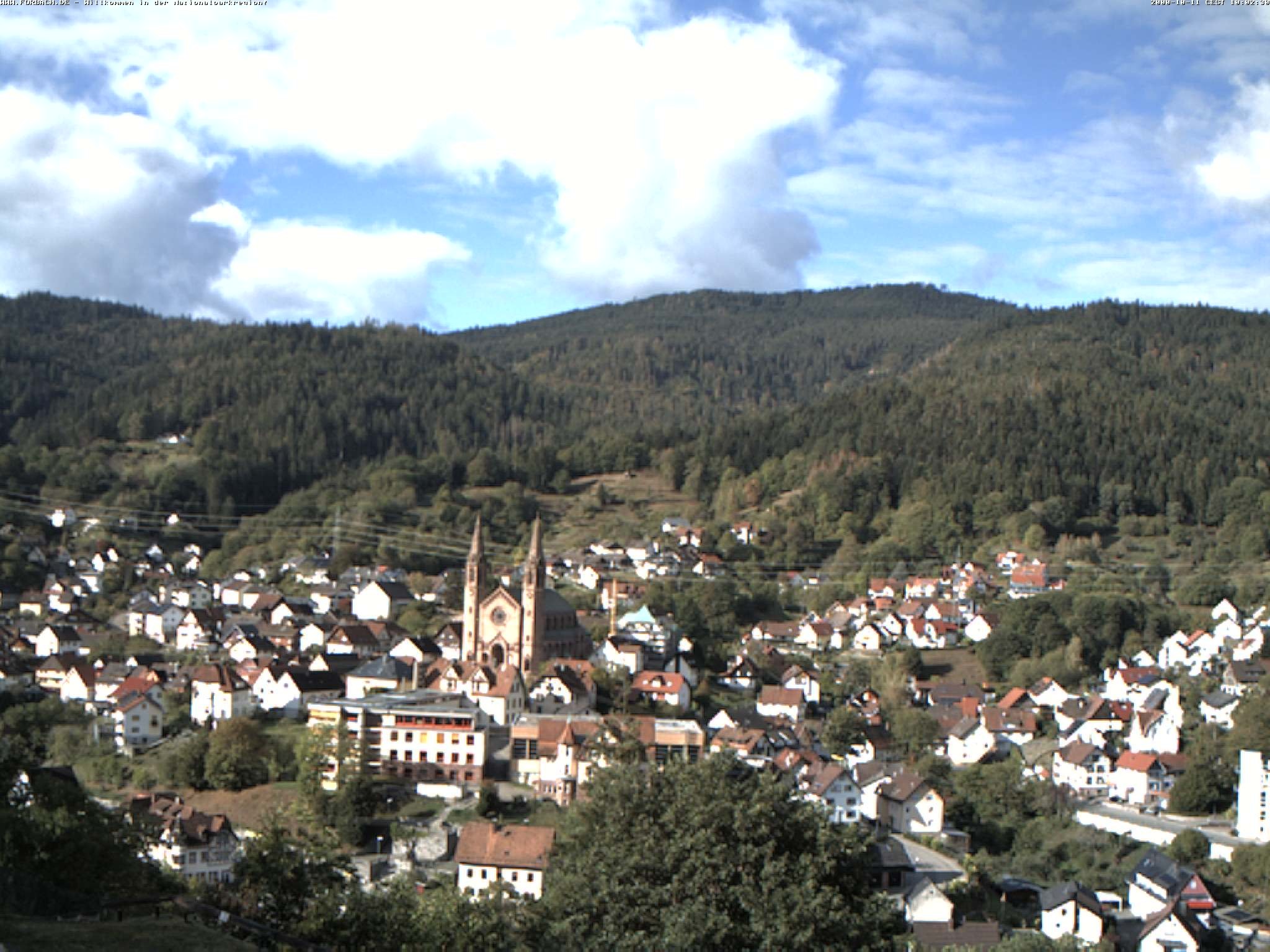 Archiv Foto Webcam Blick auf Forbach im Nordschwarzwald