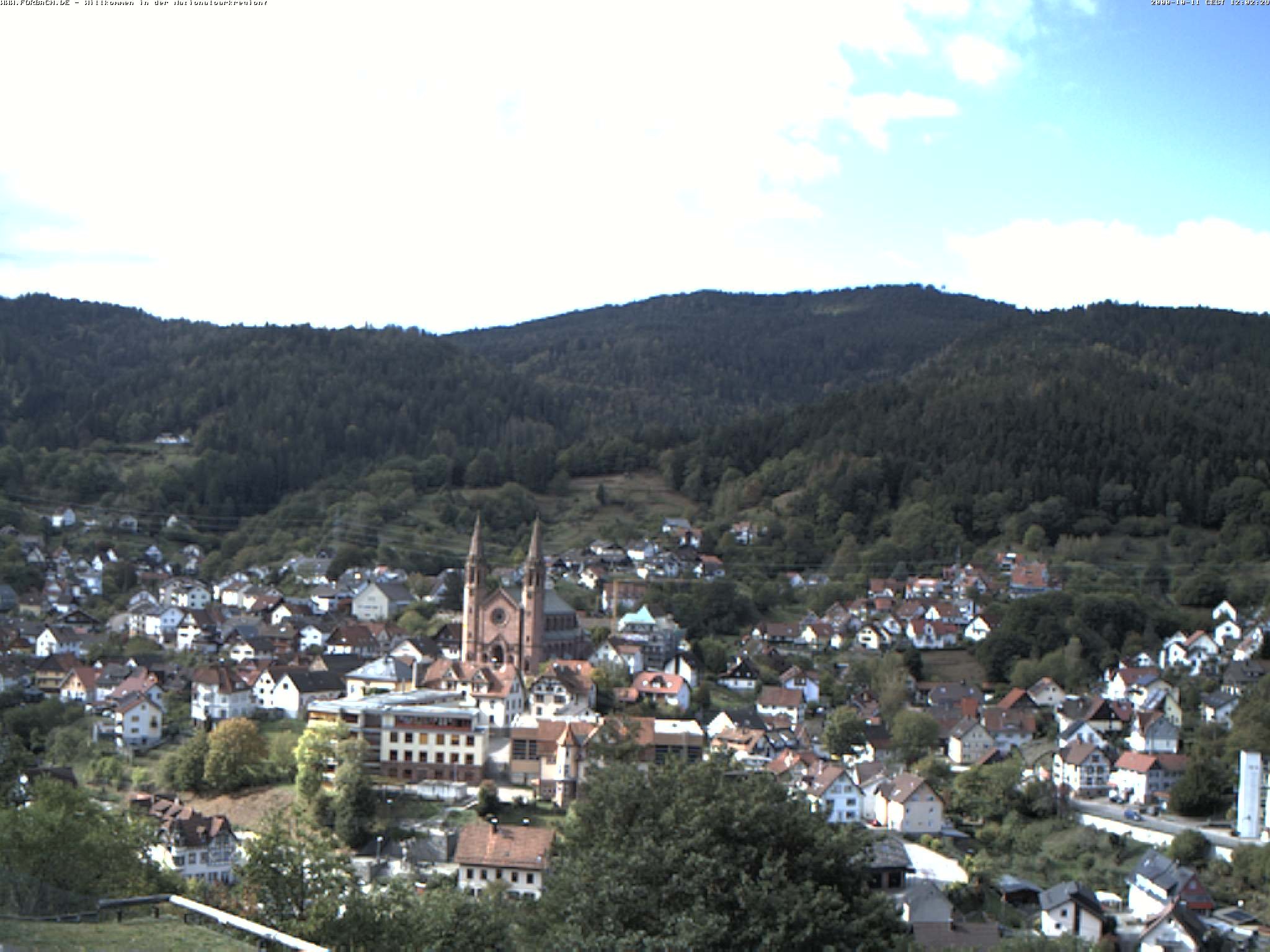 Archiv Foto Webcam Blick auf Forbach im Nordschwarzwald