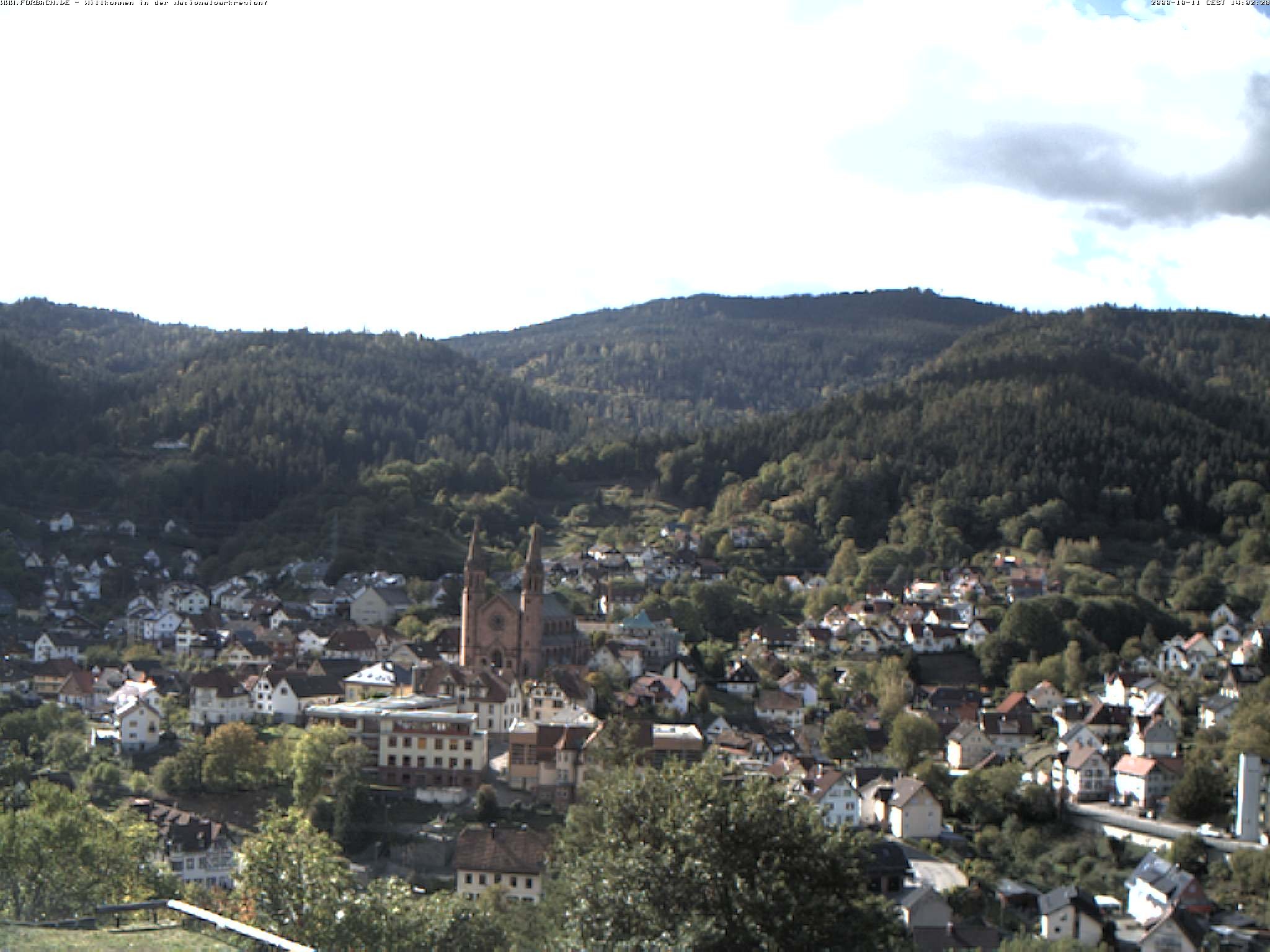 Archiv Foto Webcam Blick auf Forbach im Nordschwarzwald