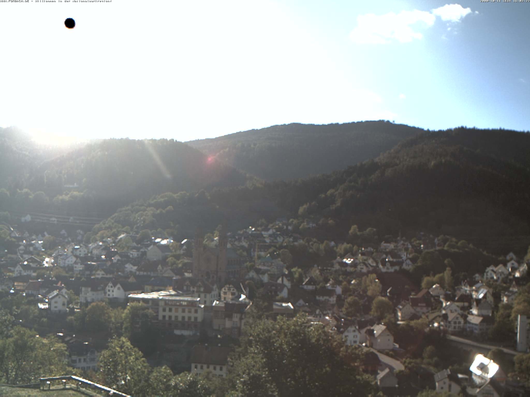 Archiv Foto Webcam Blick auf Forbach im Nordschwarzwald