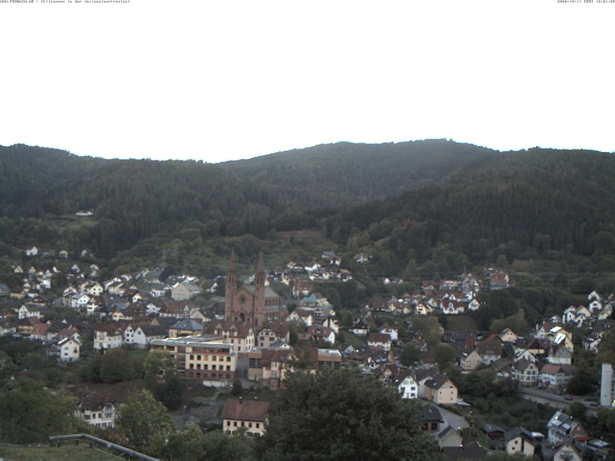 Archiv Foto Webcam Blick auf Forbach im Nordschwarzwald