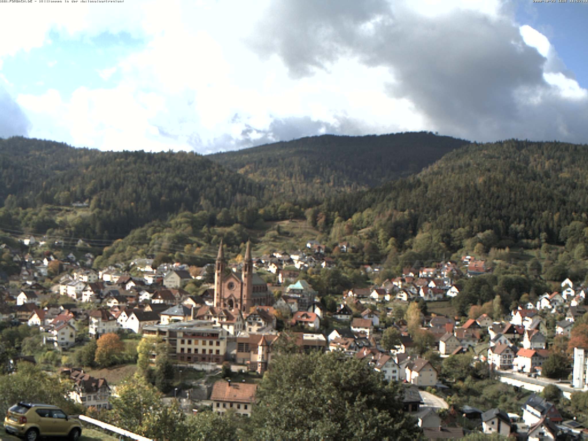 Archiv Foto Webcam Blick auf Forbach im Nordschwarzwald