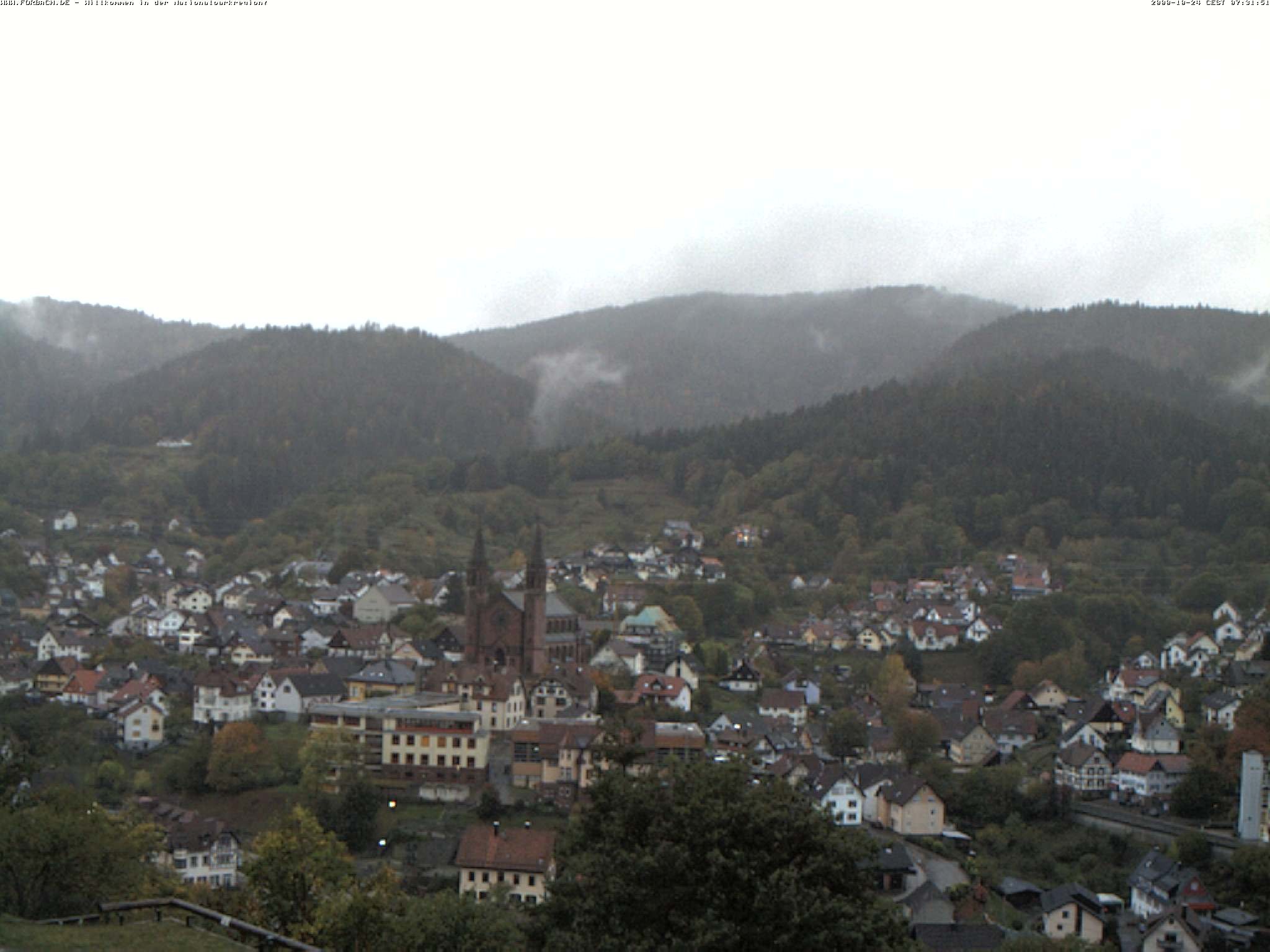 Archiv Foto Webcam Blick auf Forbach im Nordschwarzwald