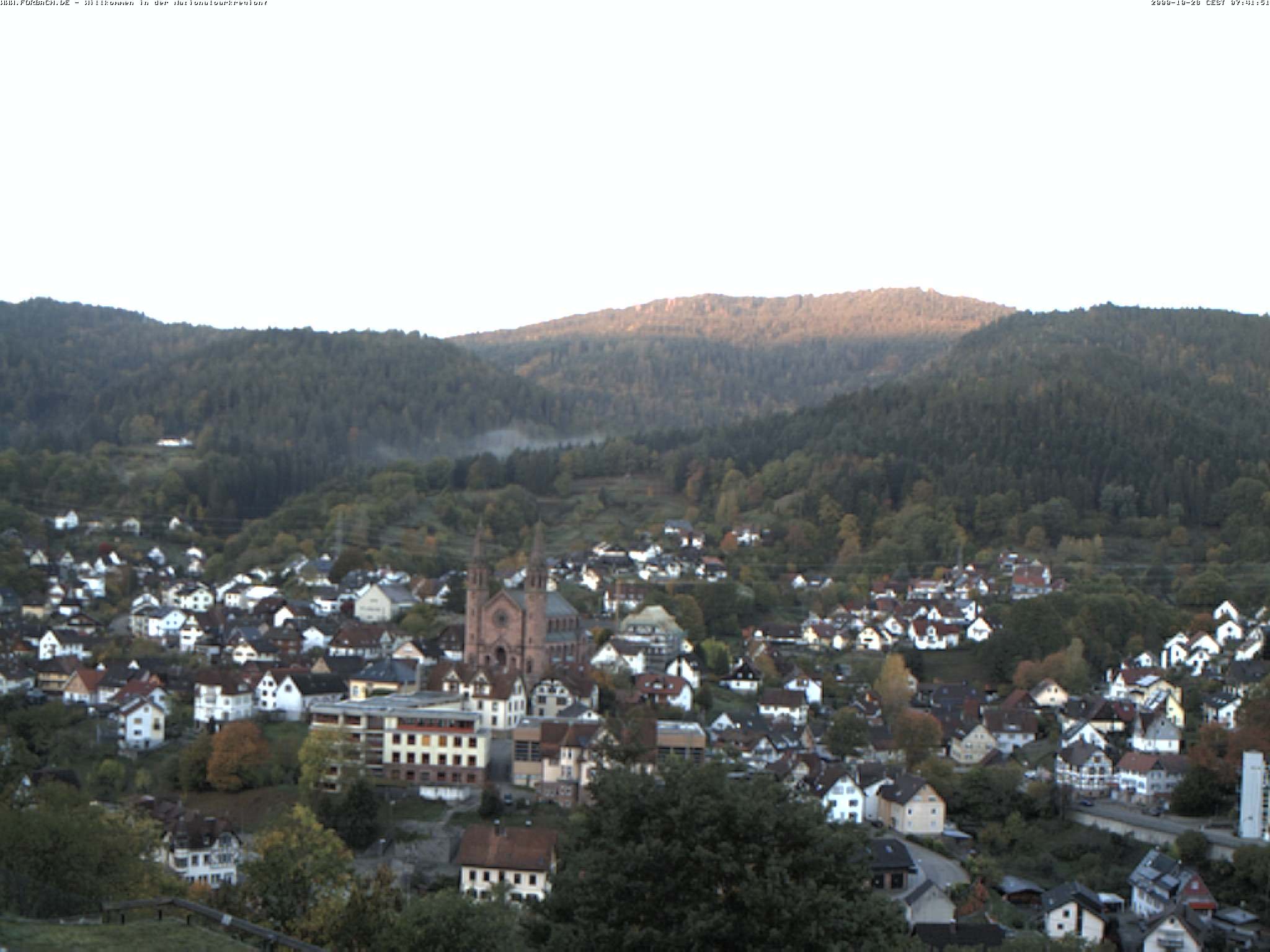 Archiv Foto Webcam Blick auf Forbach im Nordschwarzwald