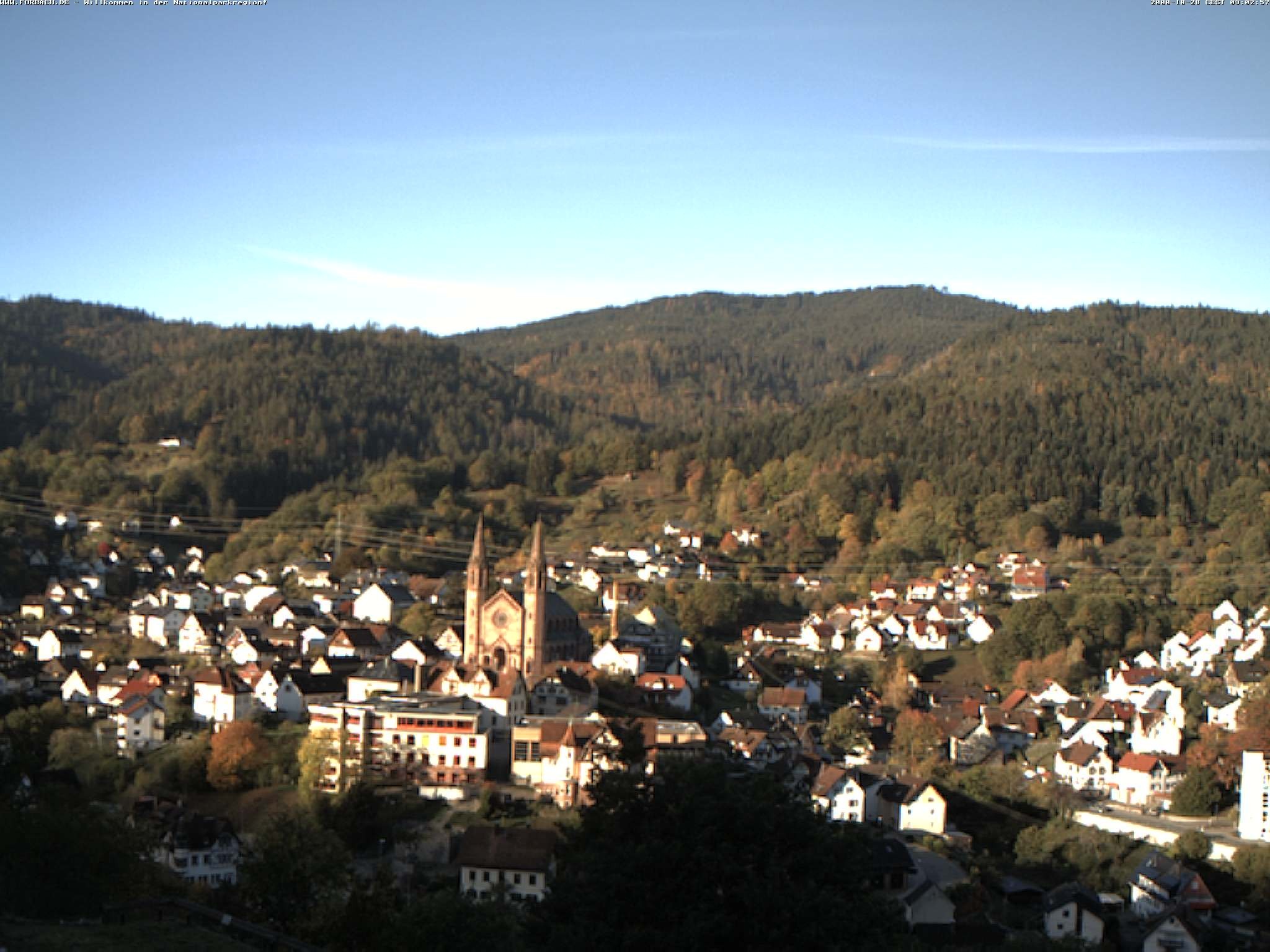 Archiv Foto Webcam Blick auf Forbach im Nordschwarzwald
