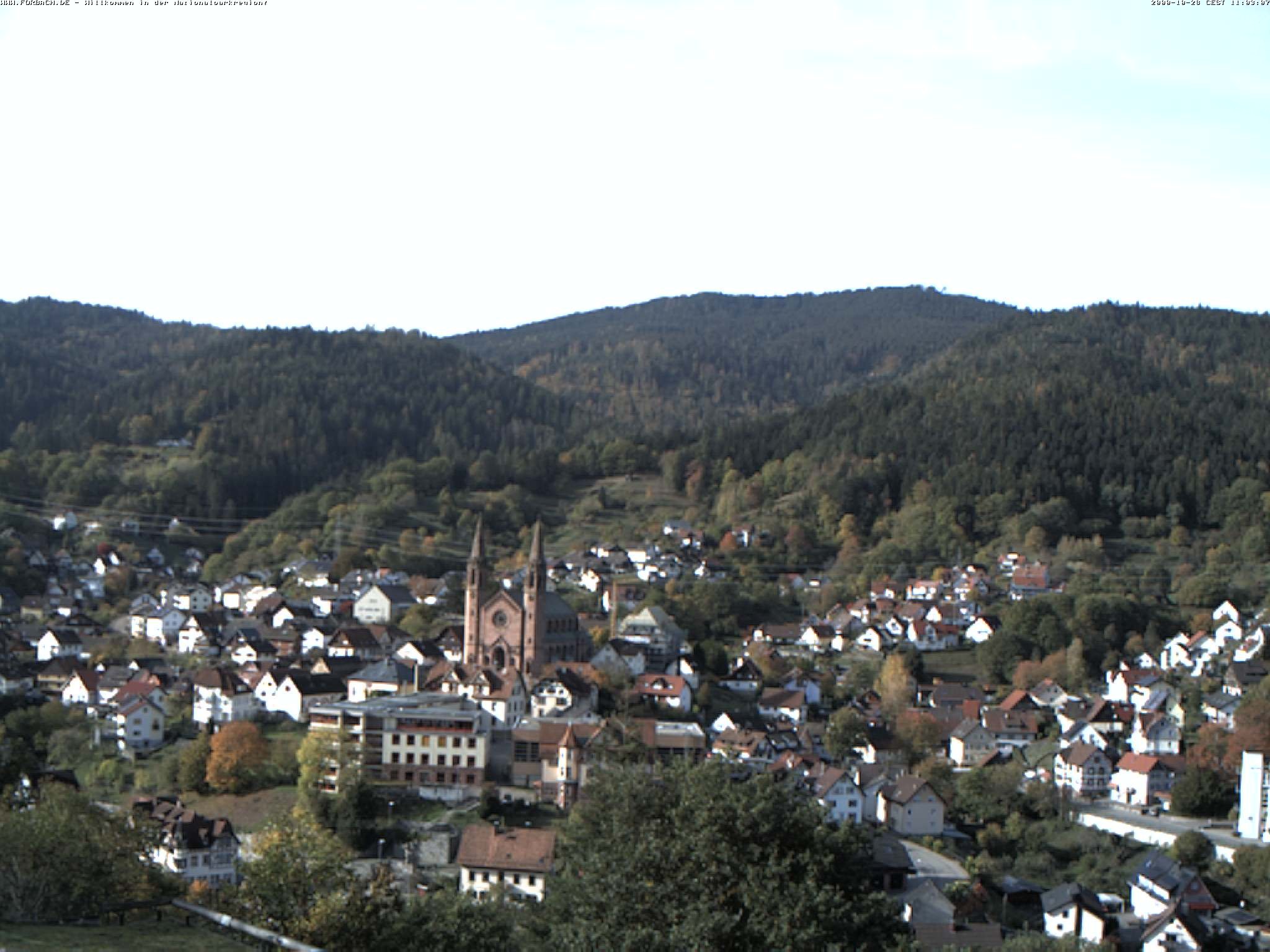 Archiv Foto Webcam Blick auf Forbach im Nordschwarzwald