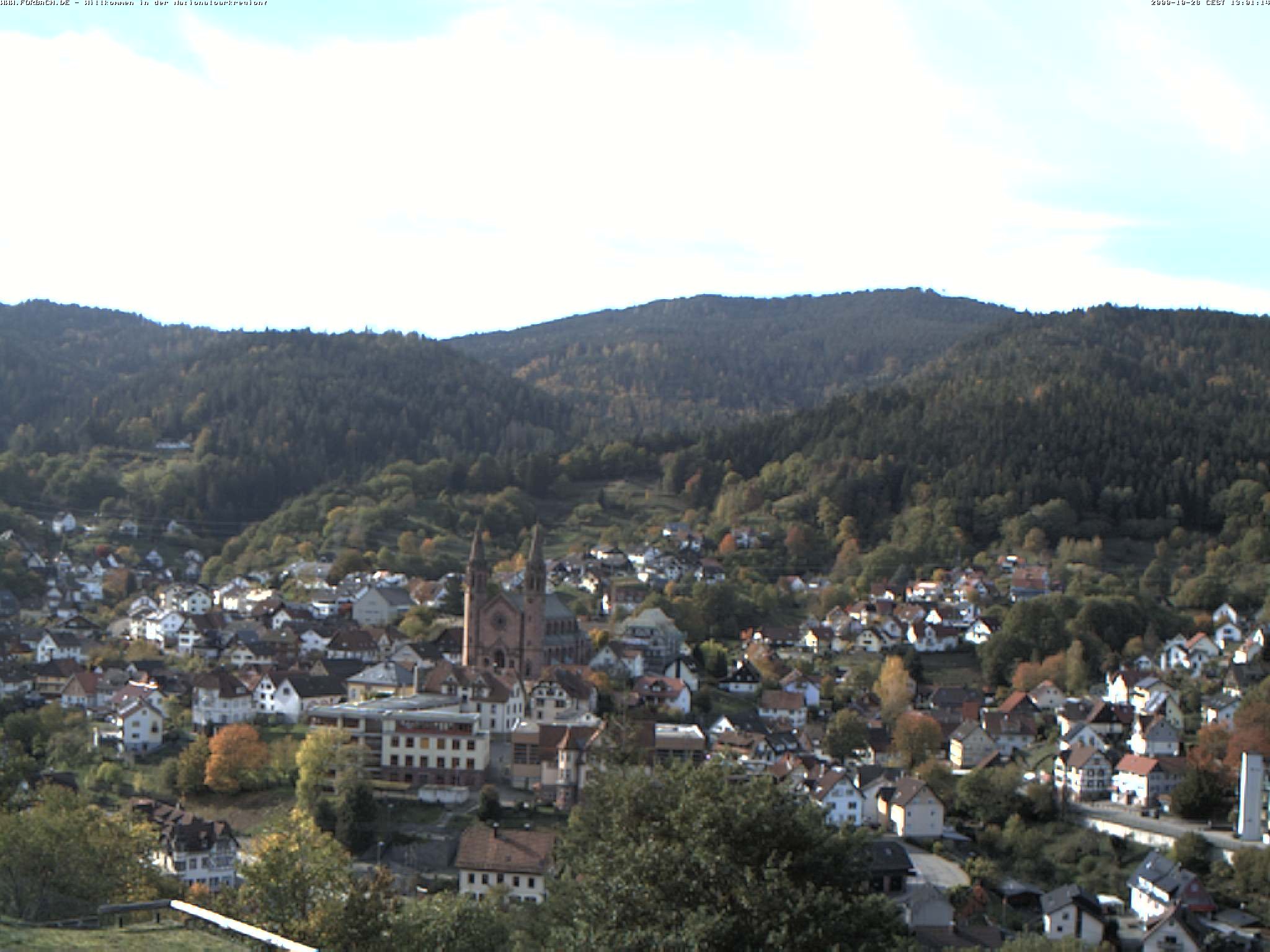 Archiv Foto Webcam Blick auf Forbach im Nordschwarzwald