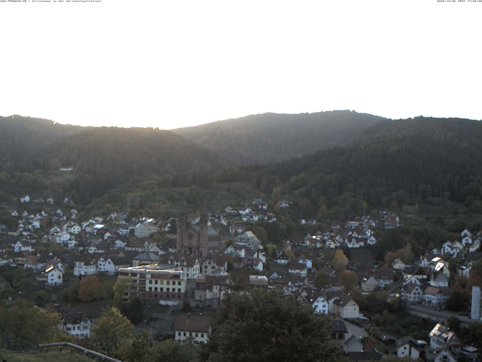Archiv Foto Webcam Blick auf Forbach im Nordschwarzwald