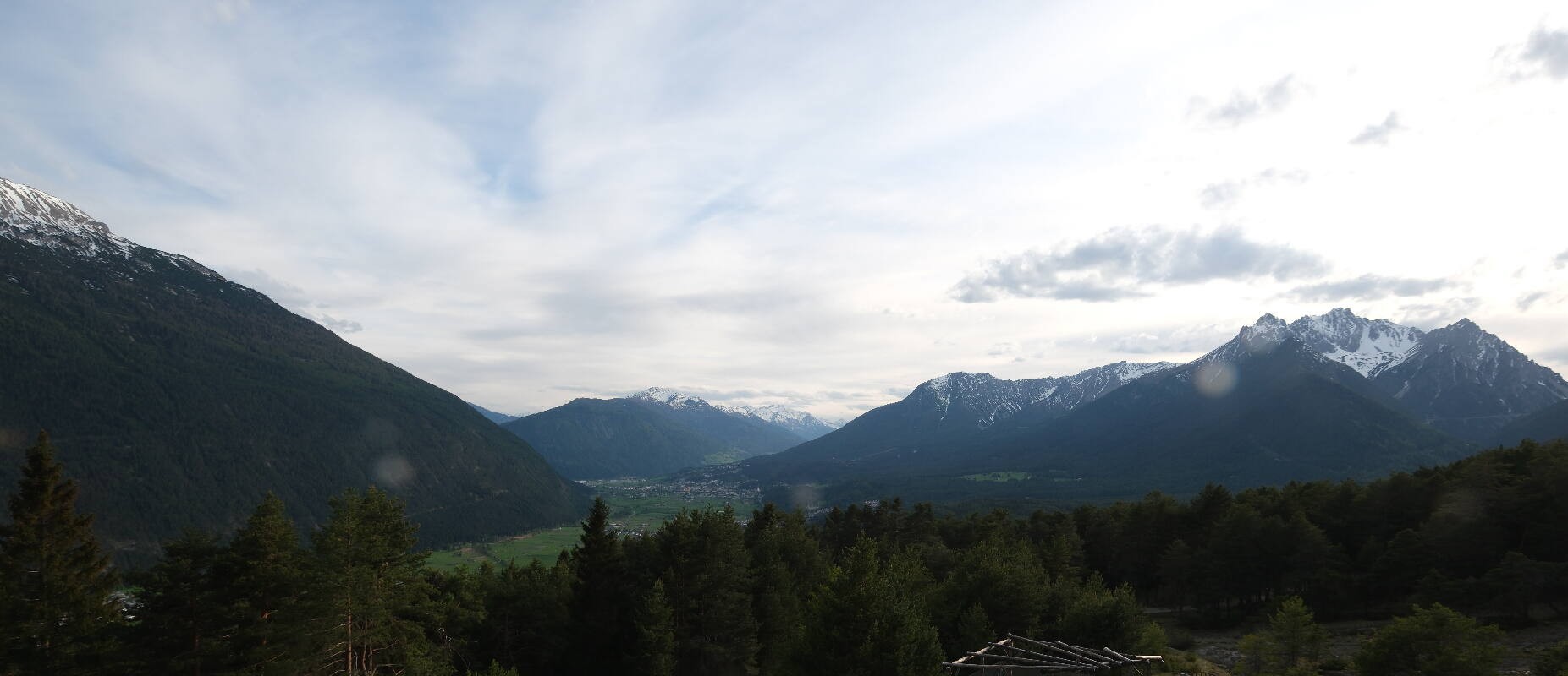 Archiv Foto Webcam Tarrenz - Blick vom Kappakreuz auf Imst