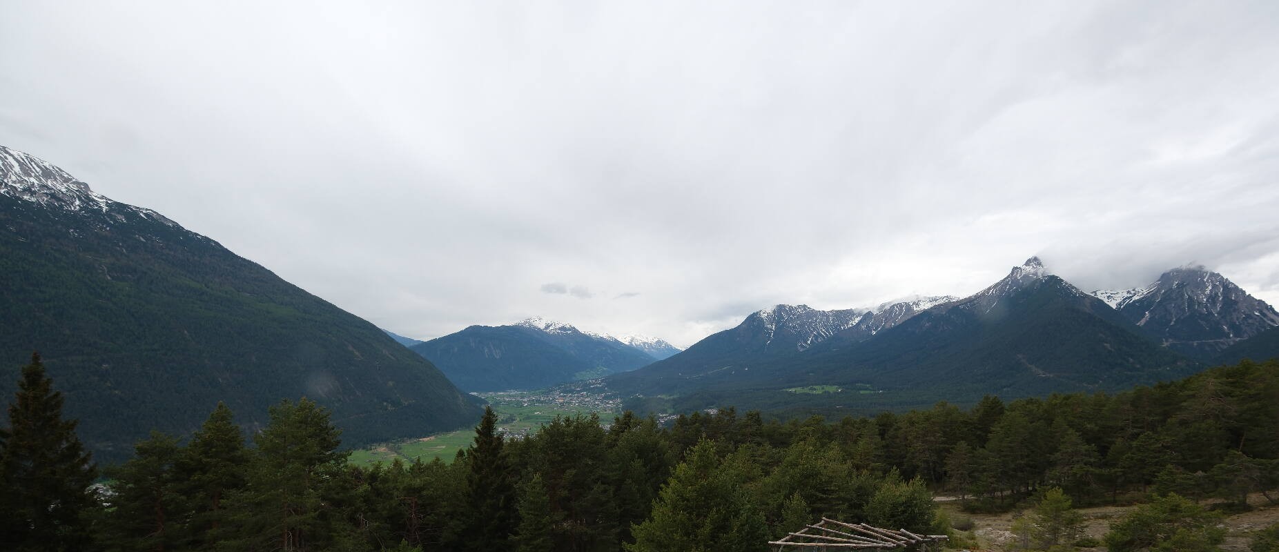 Archiv Foto Webcam Tarrenz - Blick vom Kappakreuz auf Imst