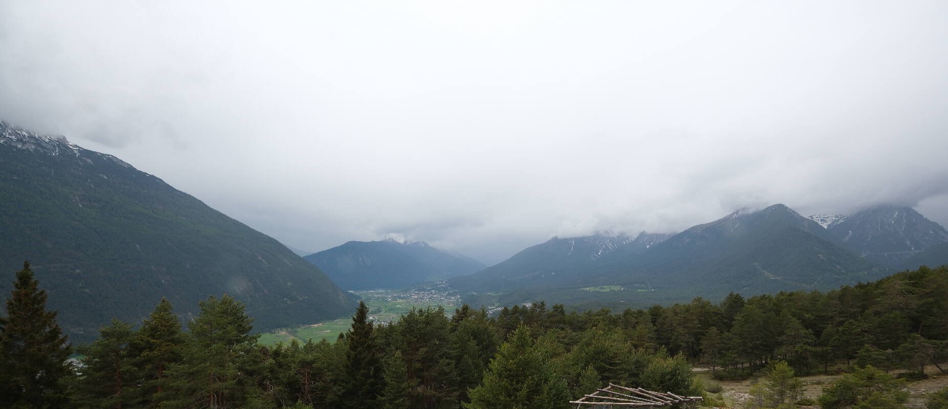 Archiv Foto Webcam Tarrenz - Blick vom Kappakreuz auf Imst