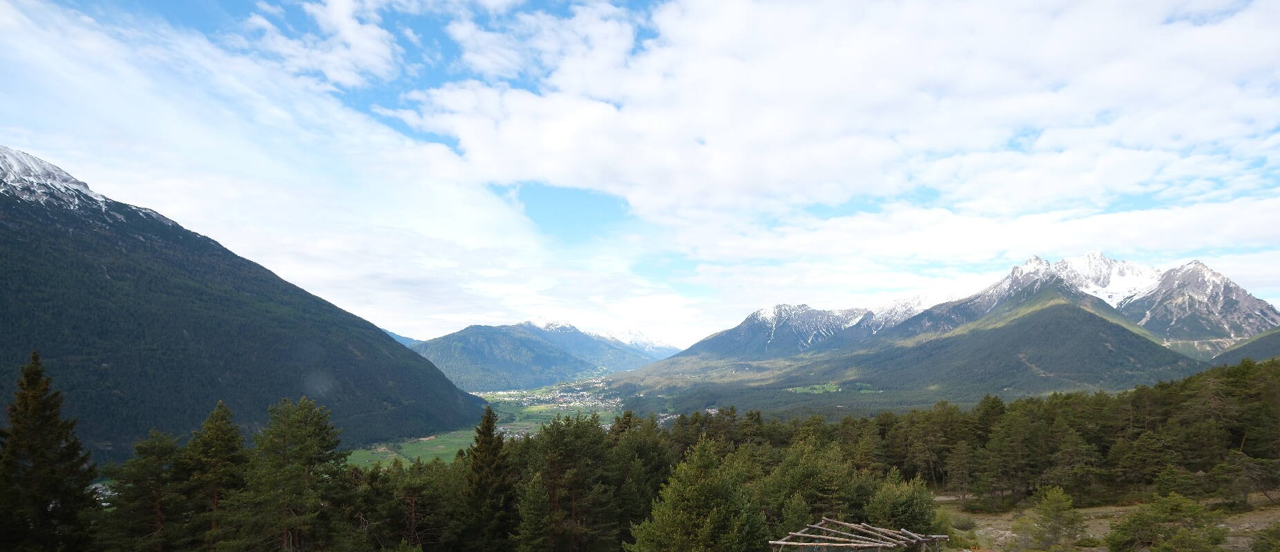 Archiv Foto Webcam Tarrenz - Blick vom Kappakreuz auf Imst