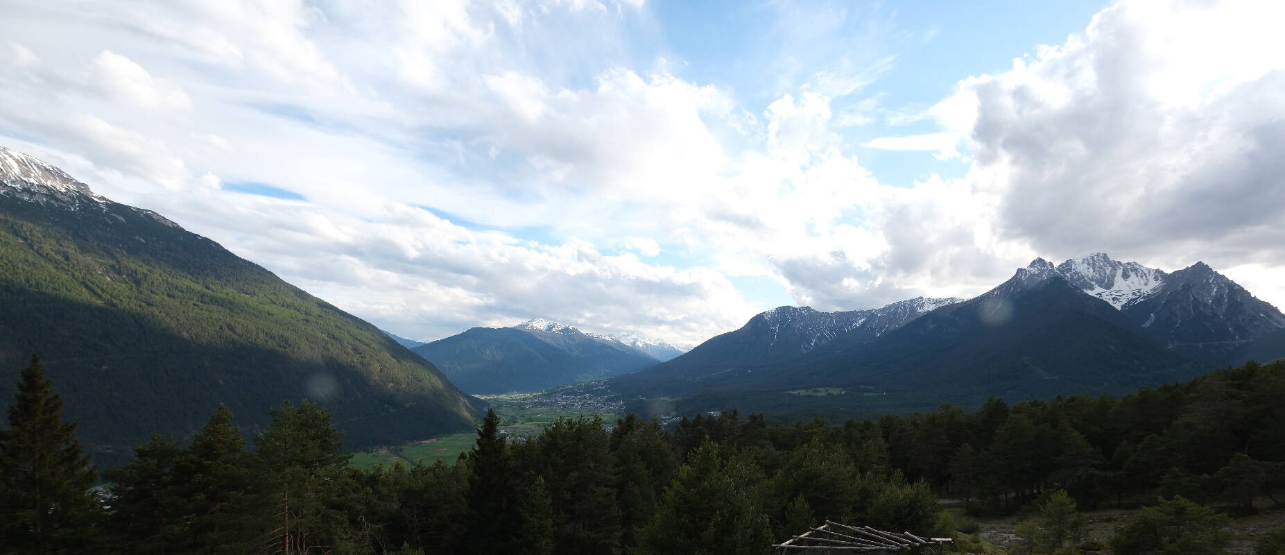 Archiv Foto Webcam Tarrenz - Blick vom Kappakreuz auf Imst