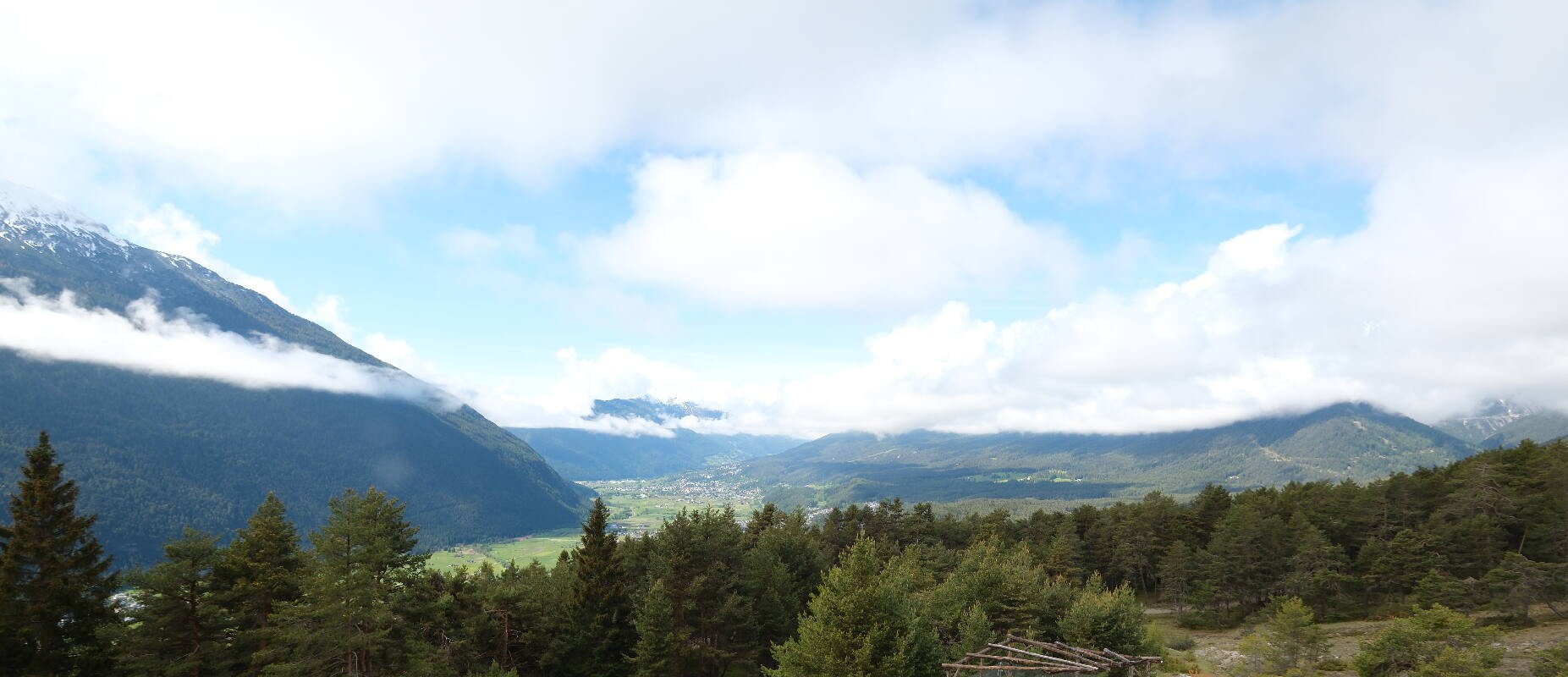 Archiv Foto Webcam Tarrenz - Blick vom Kappakreuz auf Imst