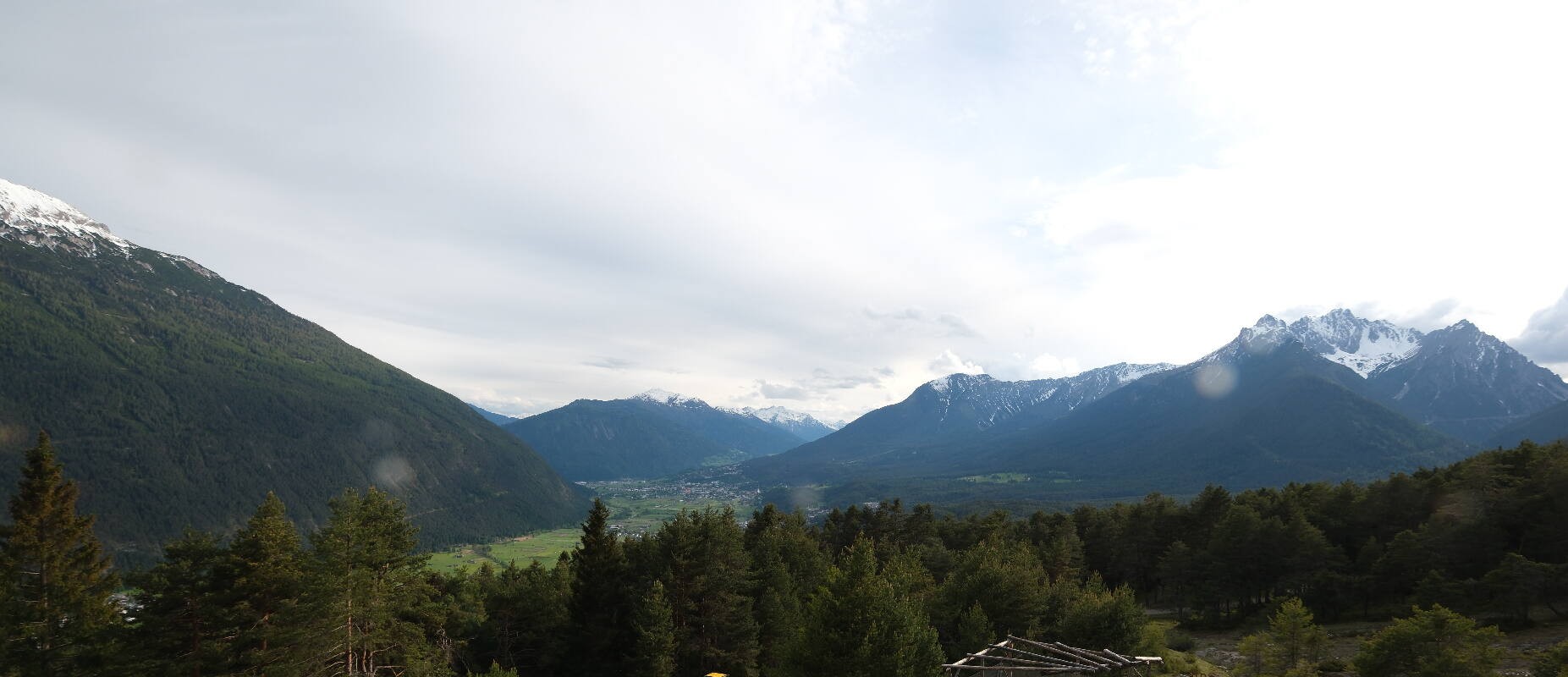 Archiv Foto Webcam Tarrenz - Blick vom Kappakreuz auf Imst