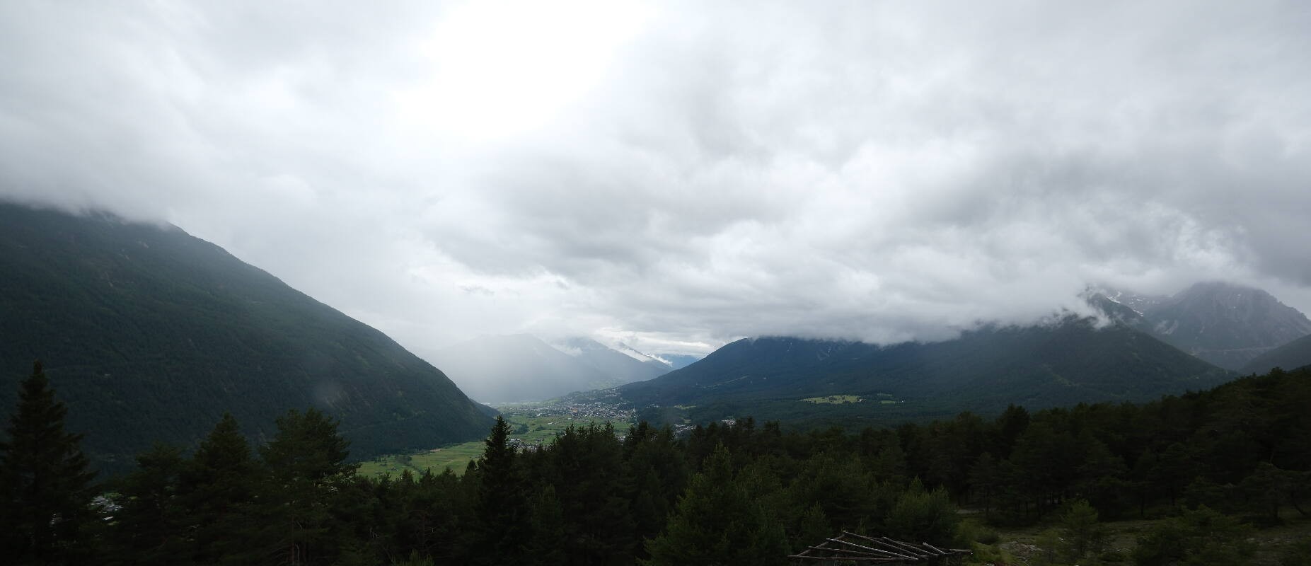Archived image Webcam Tarrenz - View from Kappakreuz to Imst