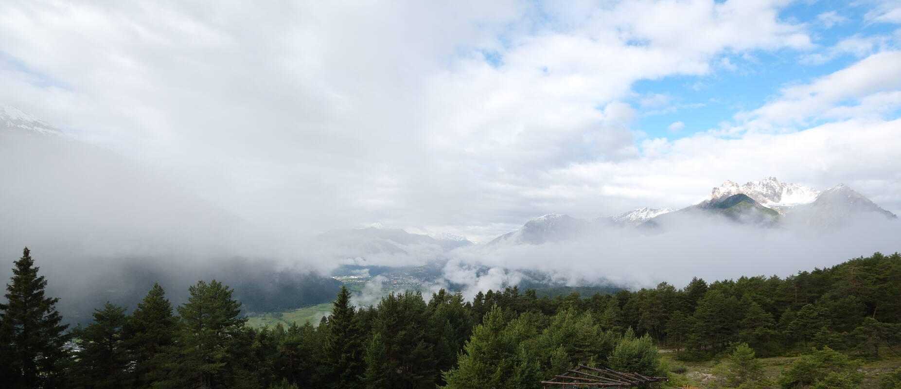 Archiv Foto Webcam Tarrenz - Blick vom Kappakreuz auf Imst