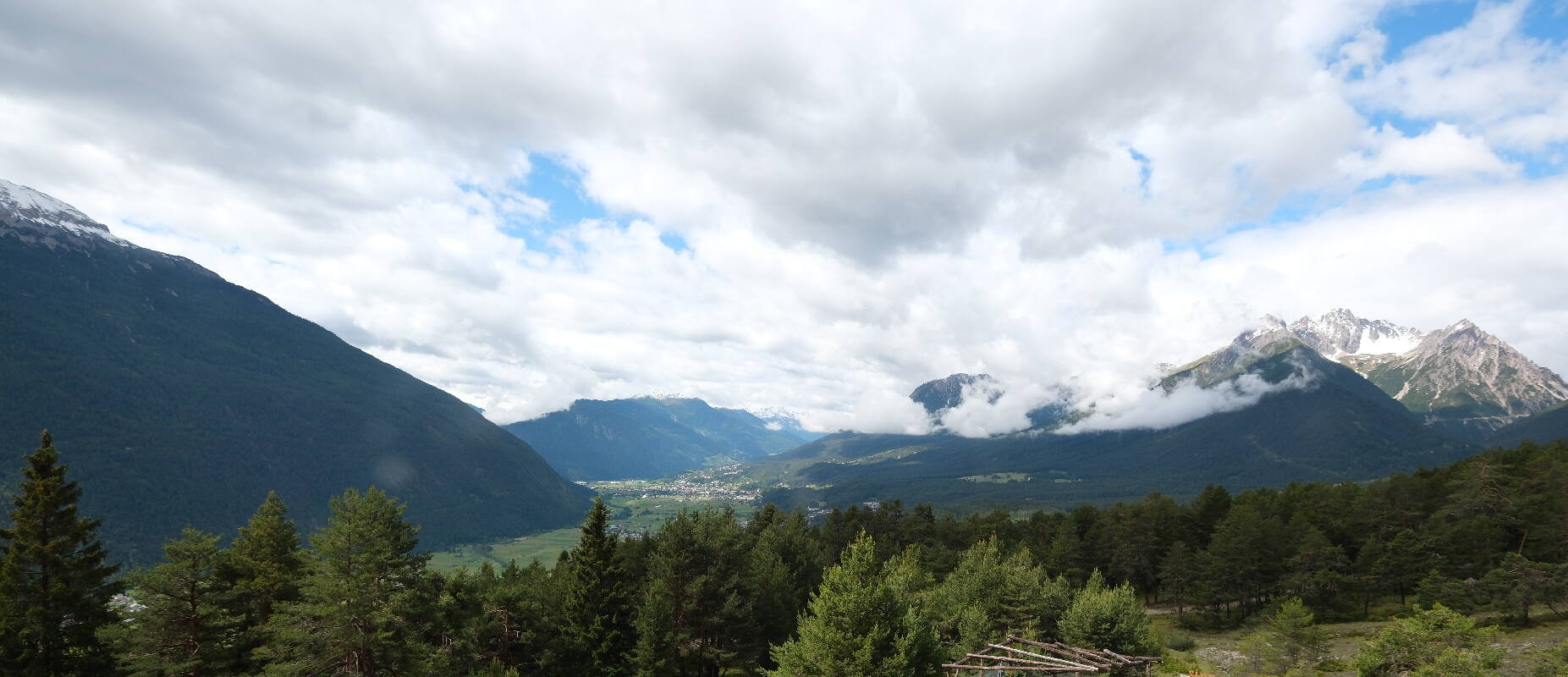 Archiv Foto Webcam Tarrenz - Blick vom Kappakreuz auf Imst