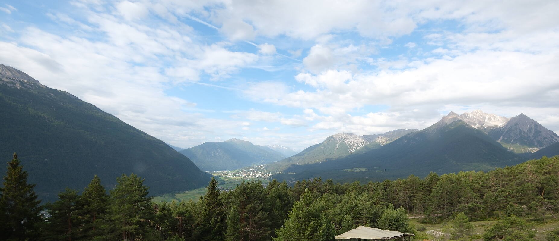 Archiv Foto Webcam Tarrenz - Blick vom Kappakreuz auf Imst