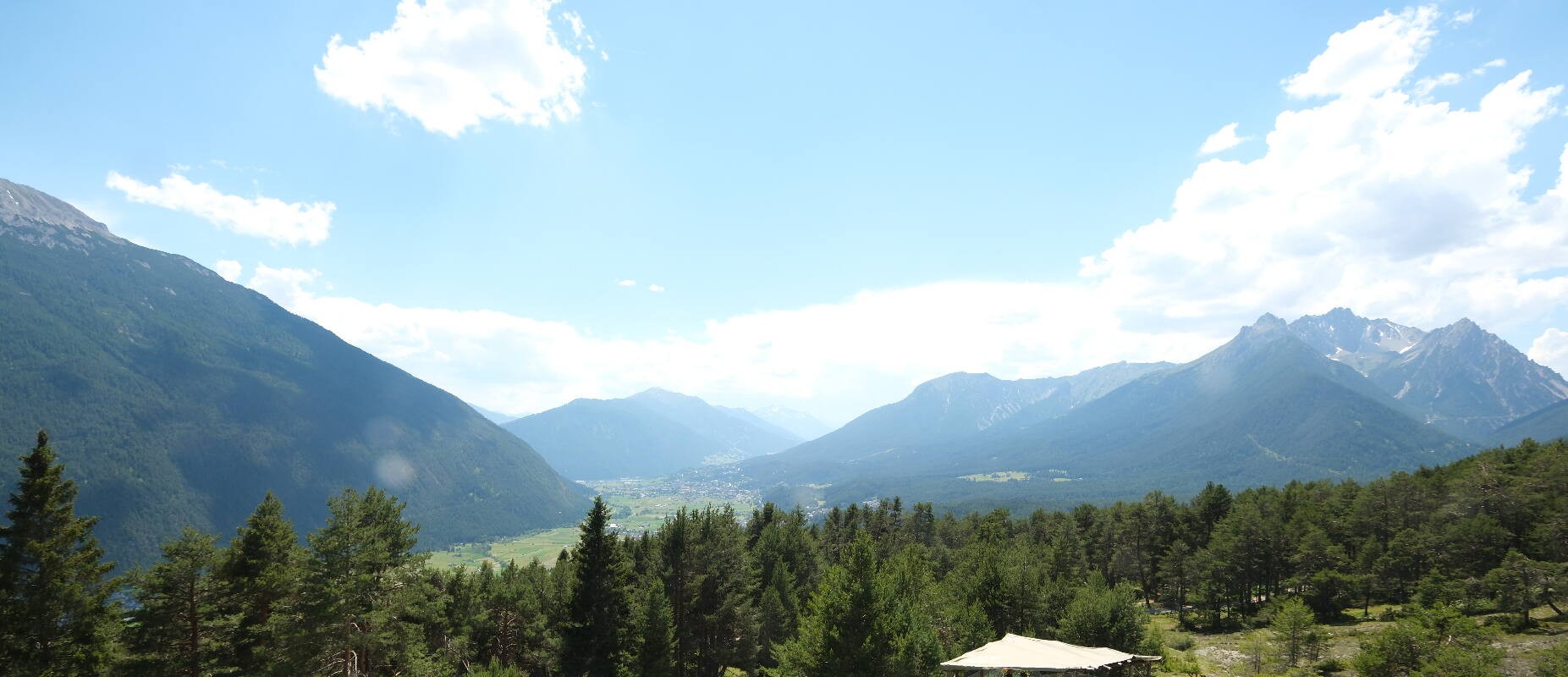 Archiv Foto Webcam Tarrenz - Blick vom Kappakreuz auf Imst